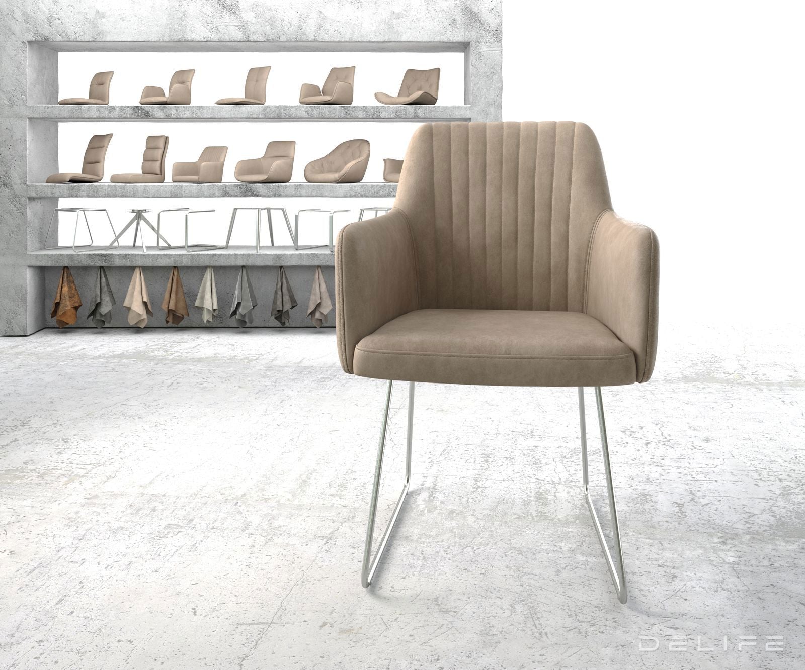 Blagovaonska stolica Greg, Materijal: Mikrofibra