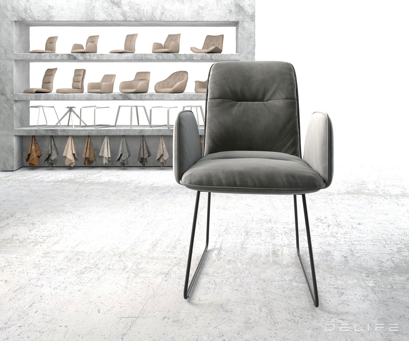 Blagovaonska stolica Vinja, Materijal: Baršun