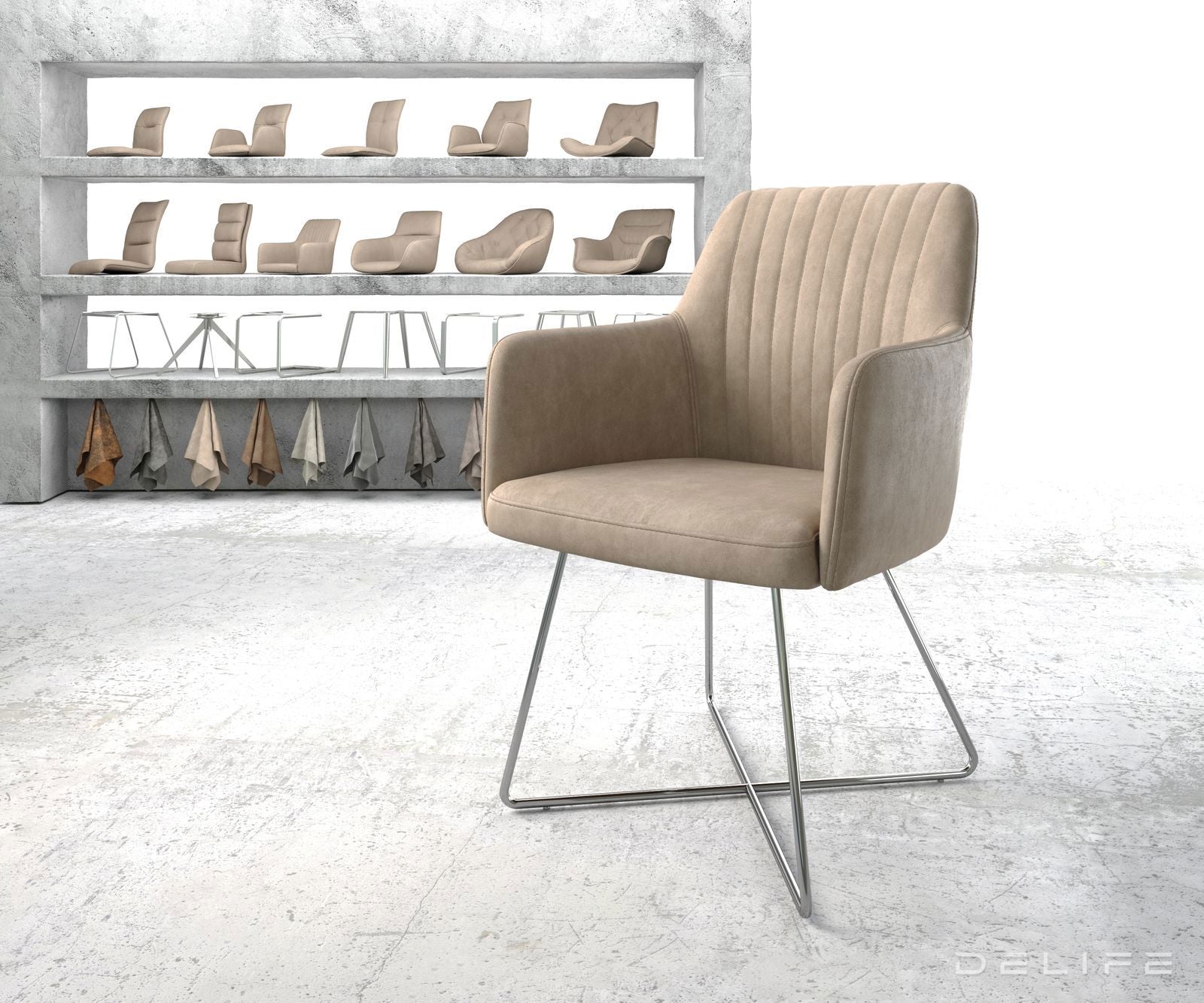 Blagovaonska stolica Greg, Materijal: Mikrofibra