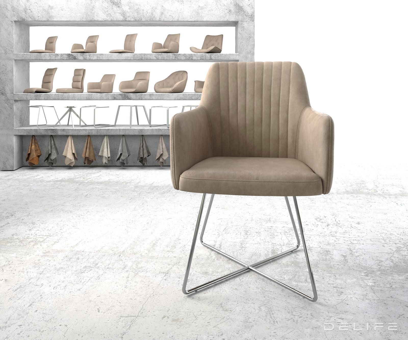 Blagovaonska stolica Greg, Materijal: Mikrofibra