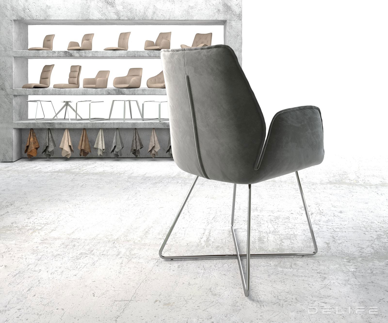 Blagovaonska stolica Zoa, Materijal: Baršun