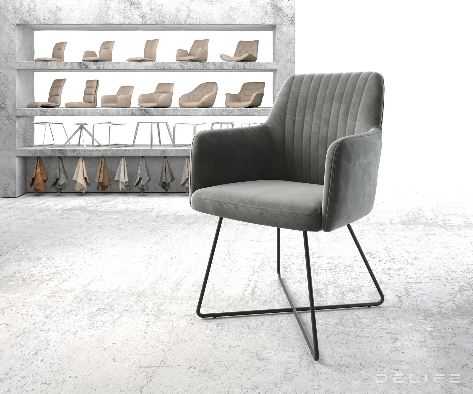 Blagovaonska stolica Greg, Materijal: Baršun