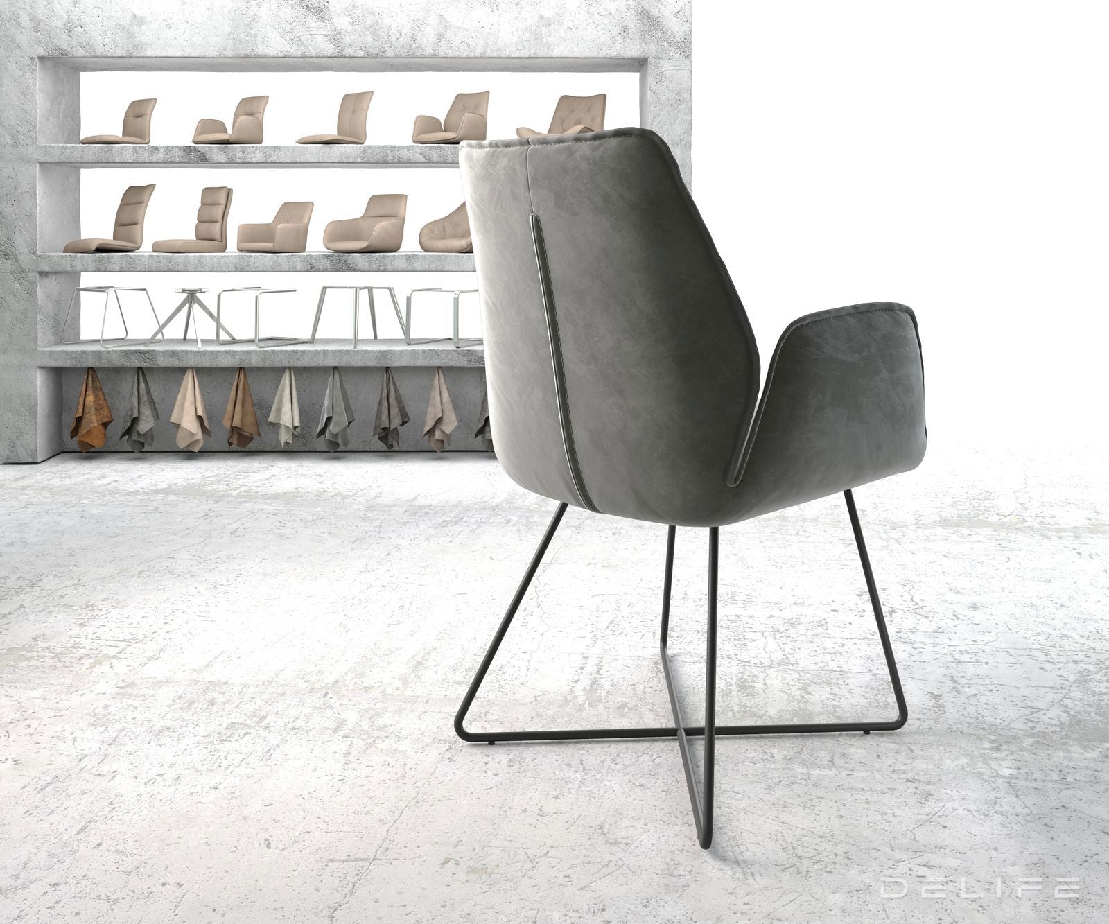 Blagovaonska stolica Zoa, Materijal: Baršun