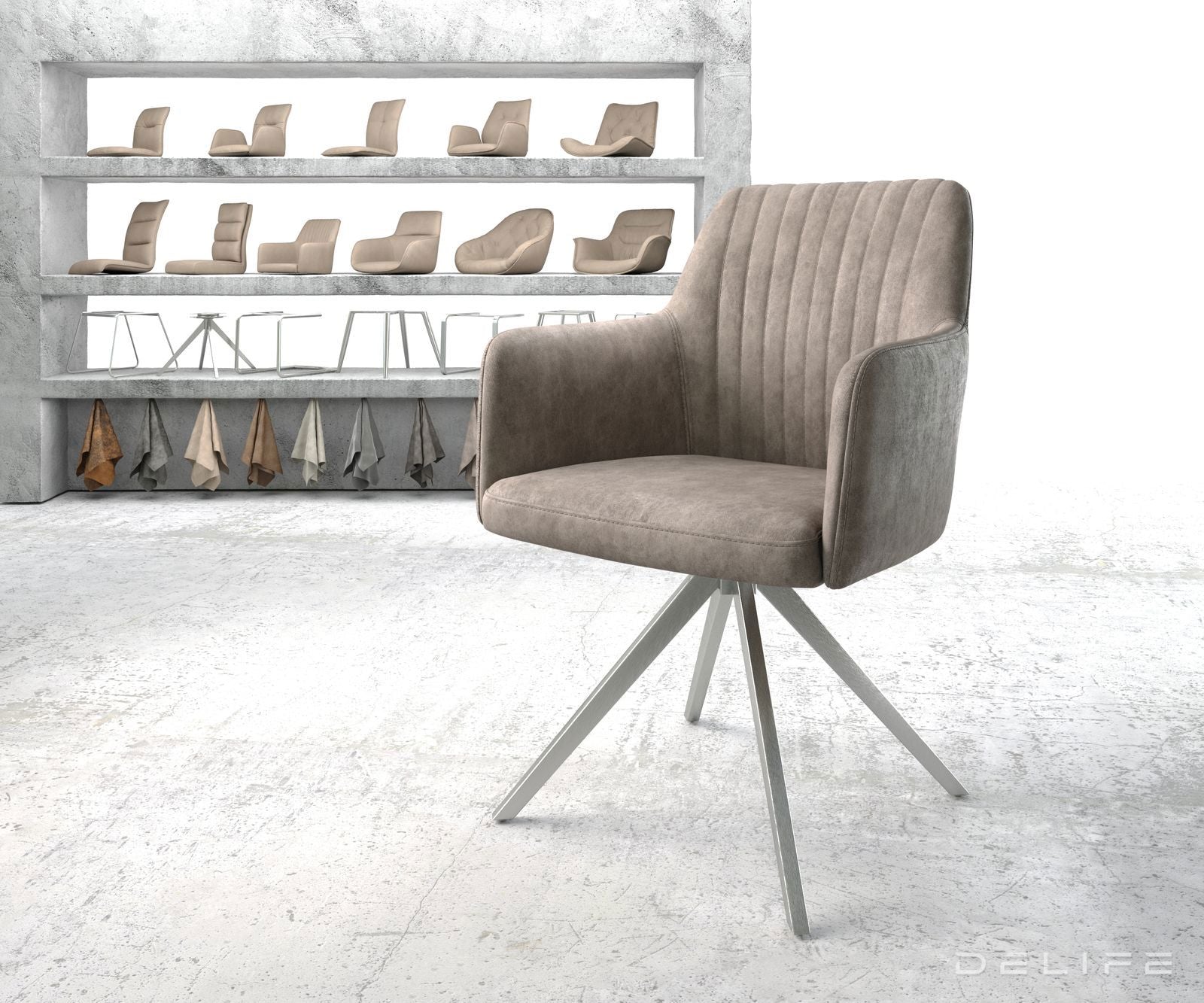 Blagovaonska stolica Greg, Materijal: Mikrofibra