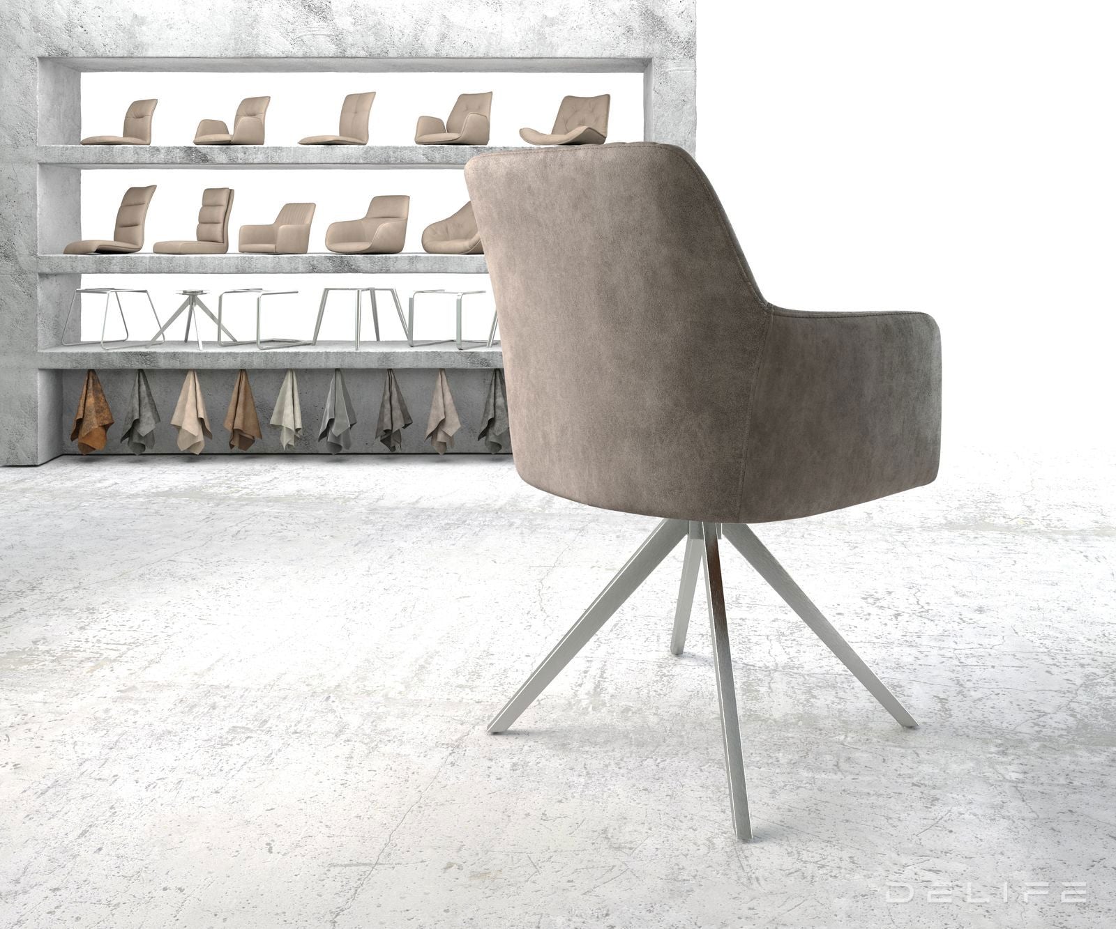 Blagovaonska stolica Greg, Materijal: Mikrofibra