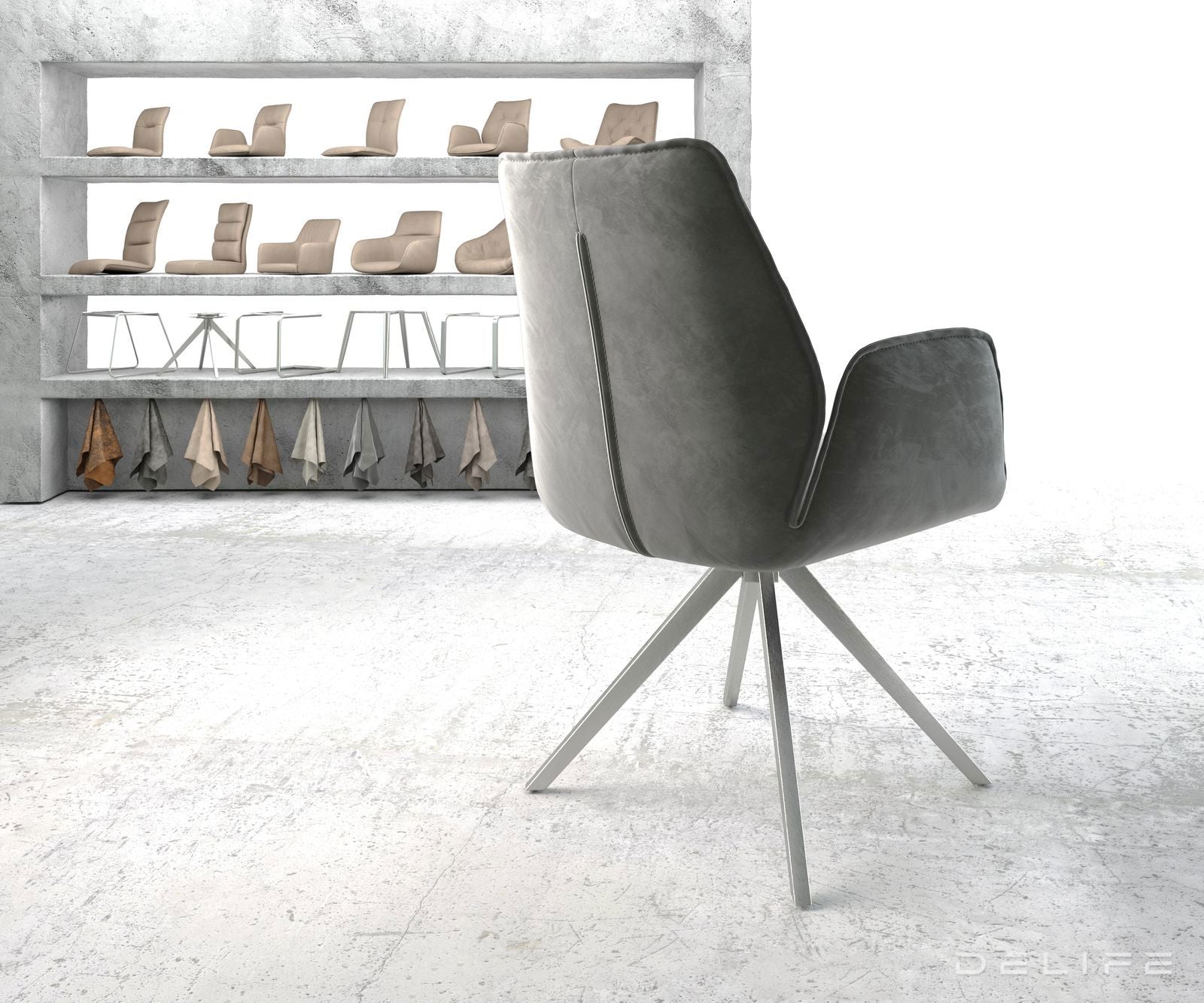 Blagovaonska stolica Zoa, Materijal: Baršun