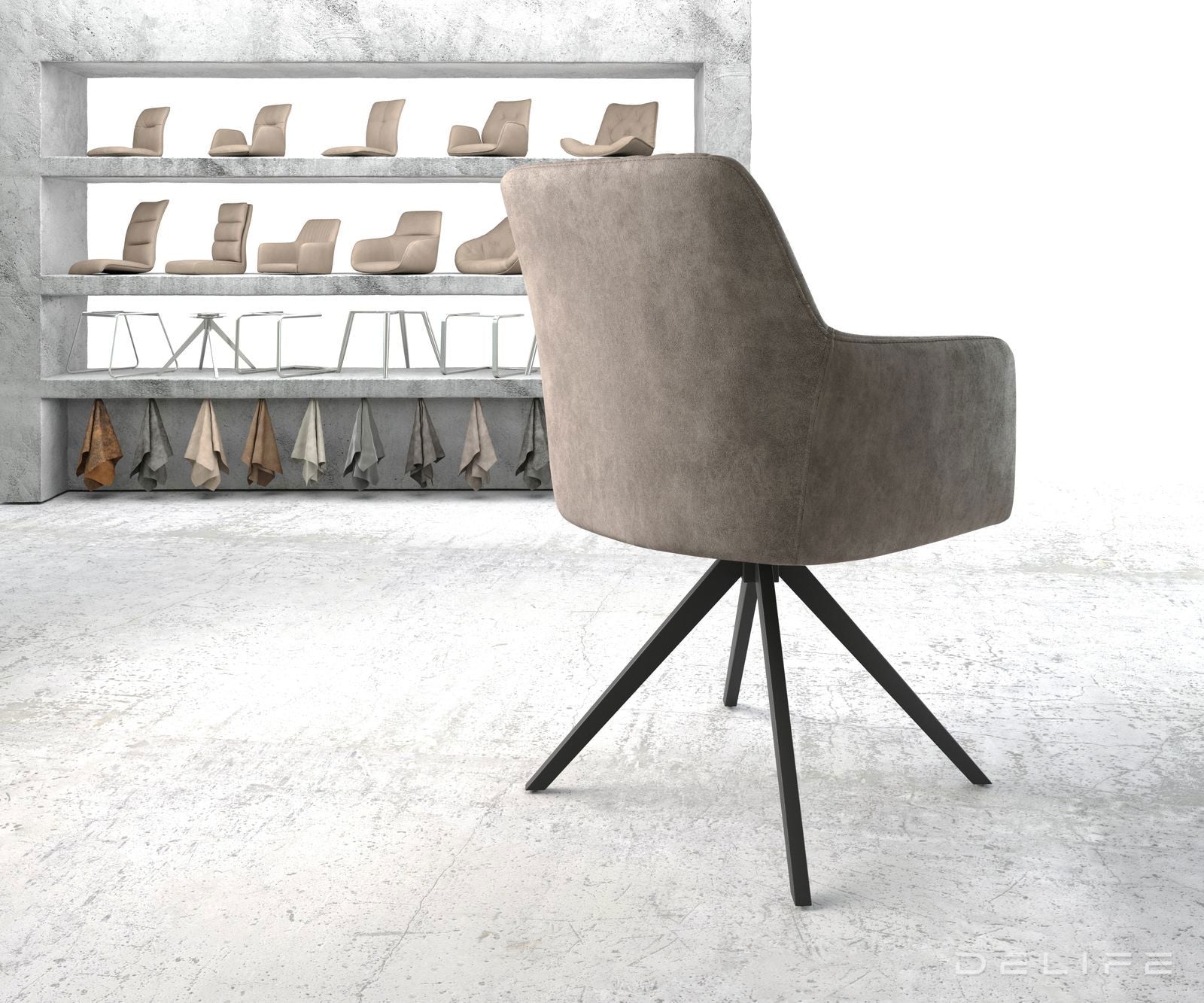 Blagovaonska stolica Greg, Materijal: Mikrofibra