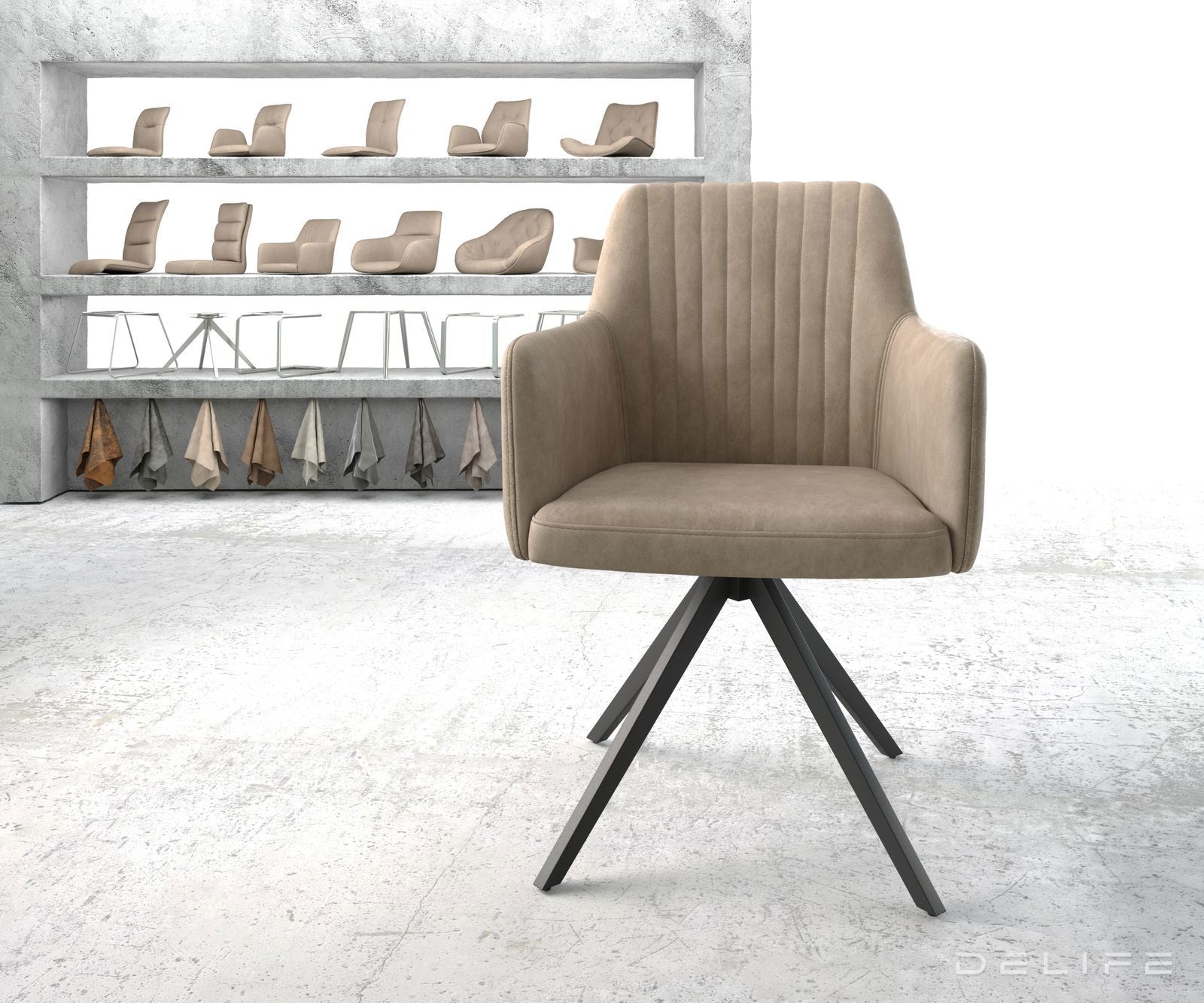 Blagovaonska stolica Greg, Materijal: Mikrofibra