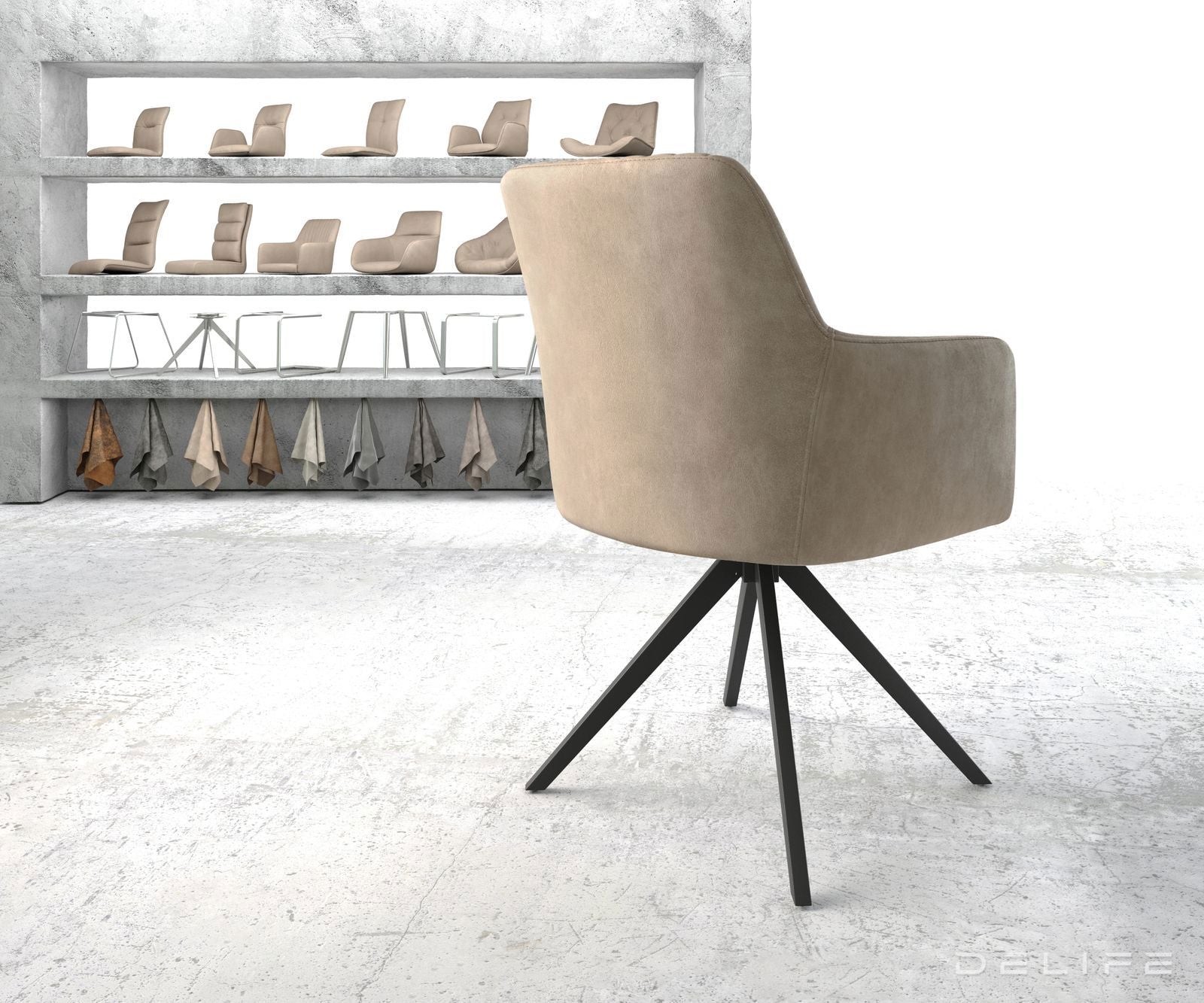 Blagovaonska stolica Greg, Materijal: Mikrofibra