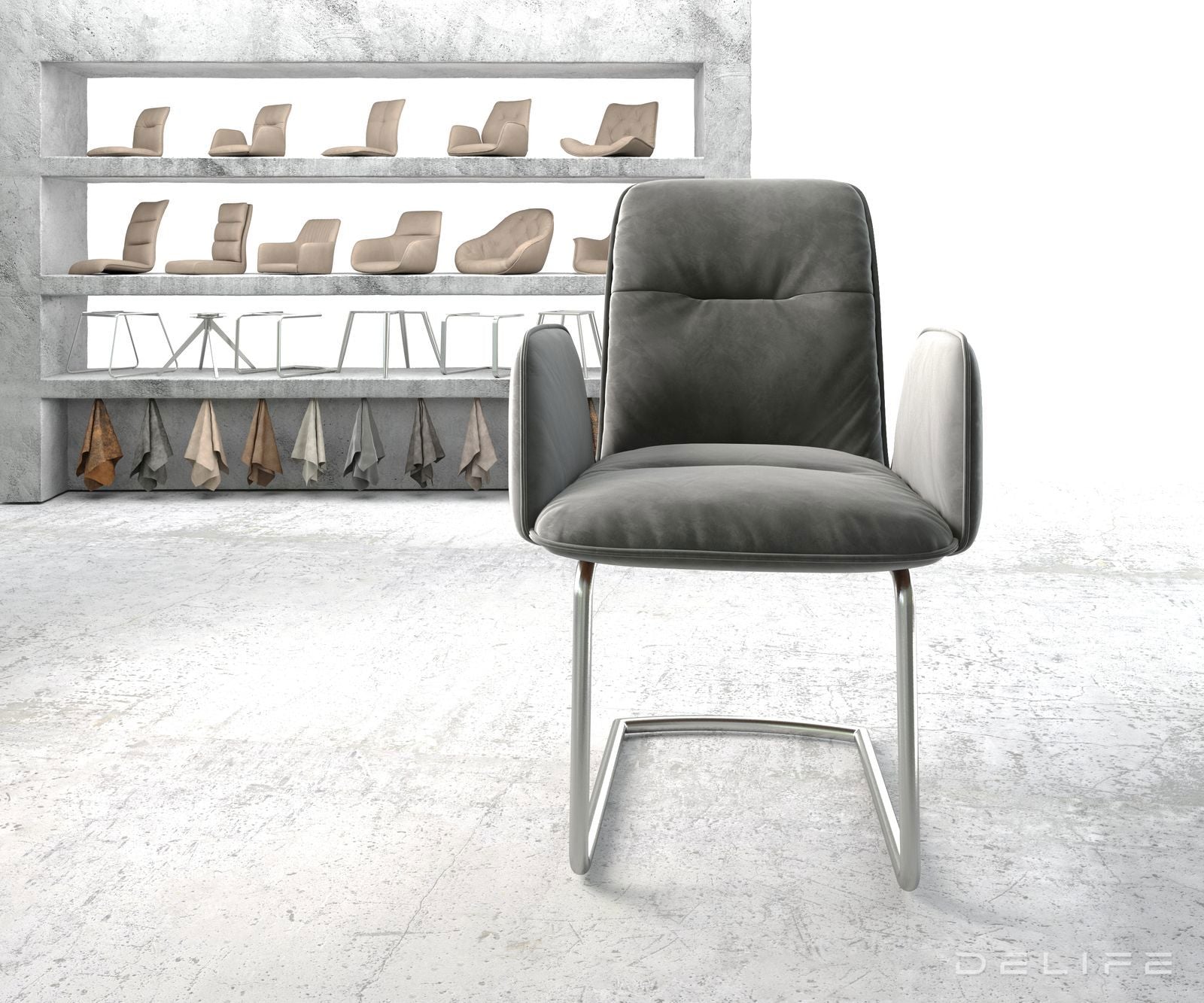 Blagovaonska stolica Vinja, Materijal: Baršun