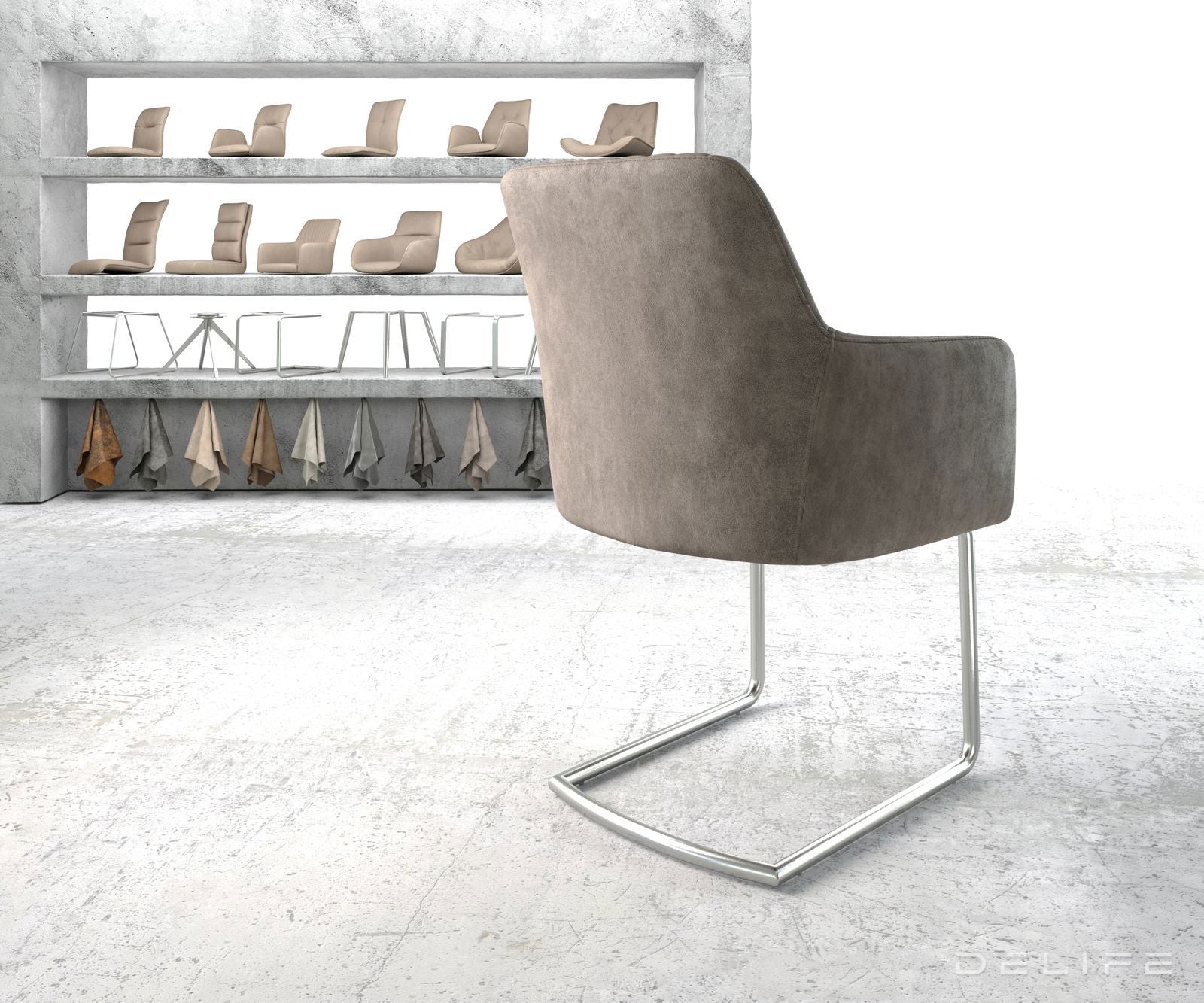 Blagovaonska stolica Greg, Materijal: Mikrofibra