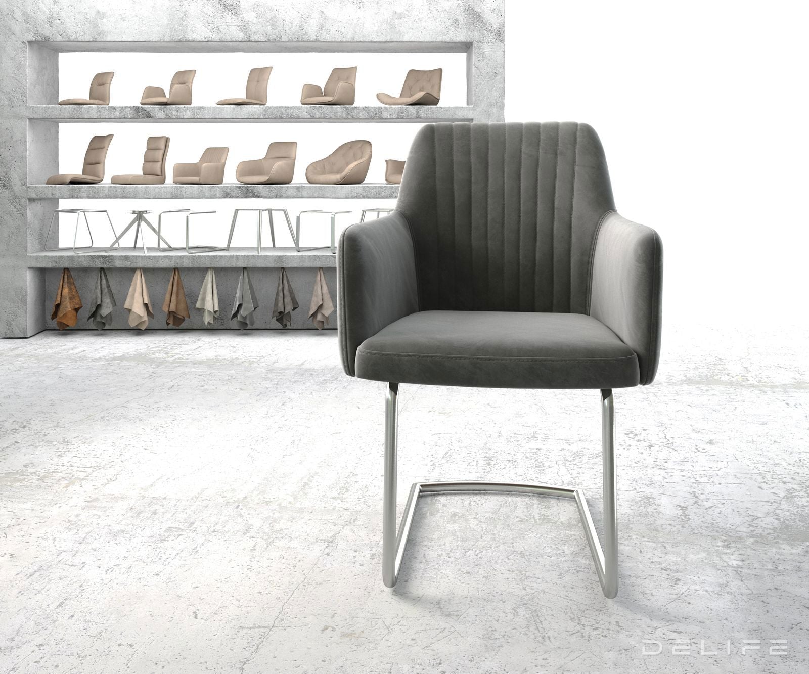 Blagovaonska stolica Greg, Materijal: Baršun