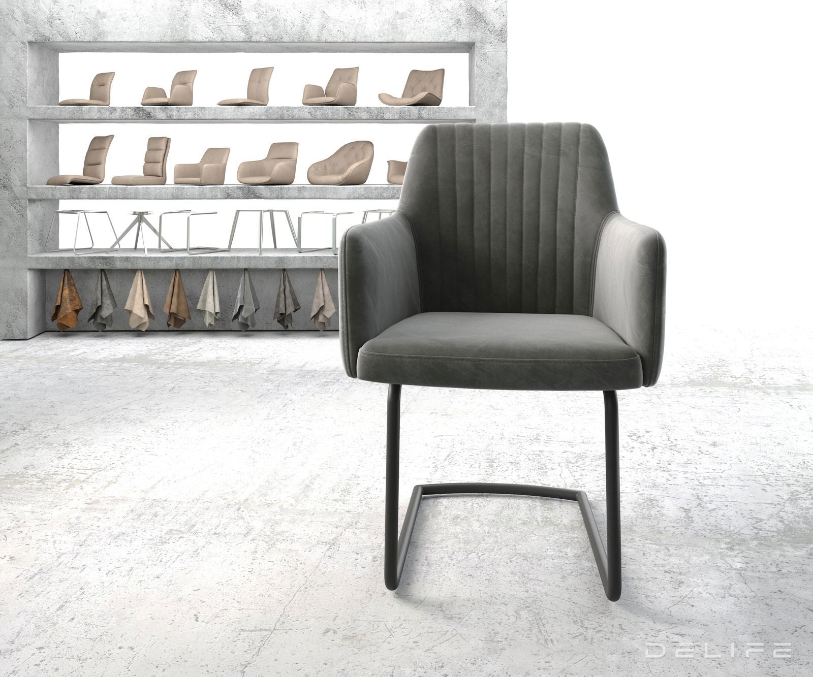 Blagovaonska stolica Greg, Materijal: Baršun