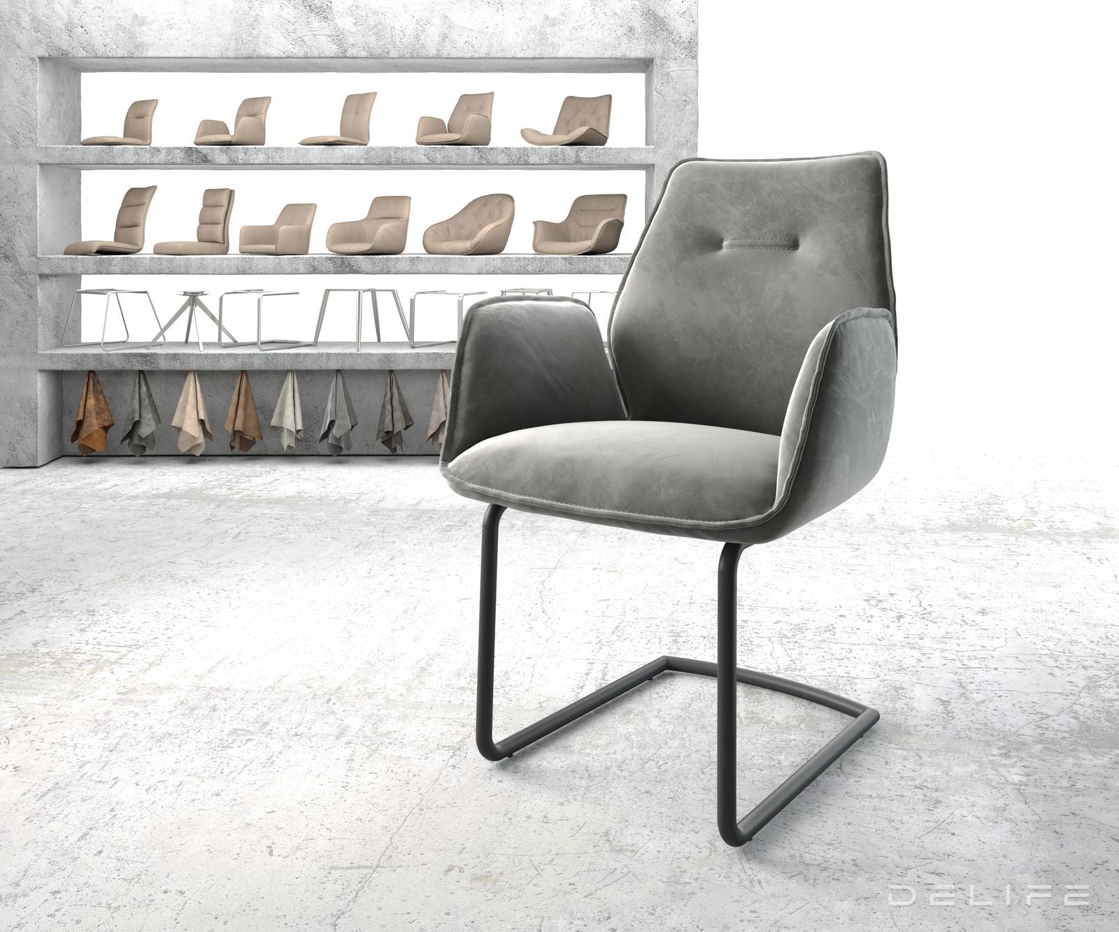 Blagovaonska stolica Zoa, Materijal: Baršun