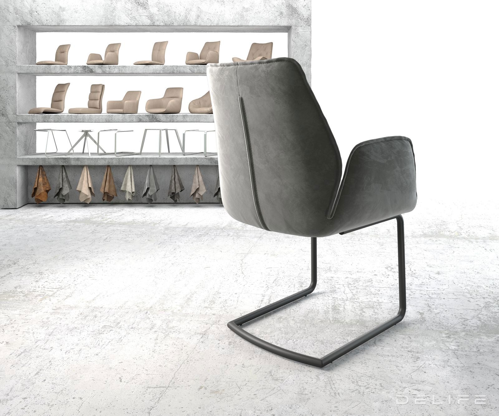 Blagovaonska stolica Zoa, Materijal: Baršun