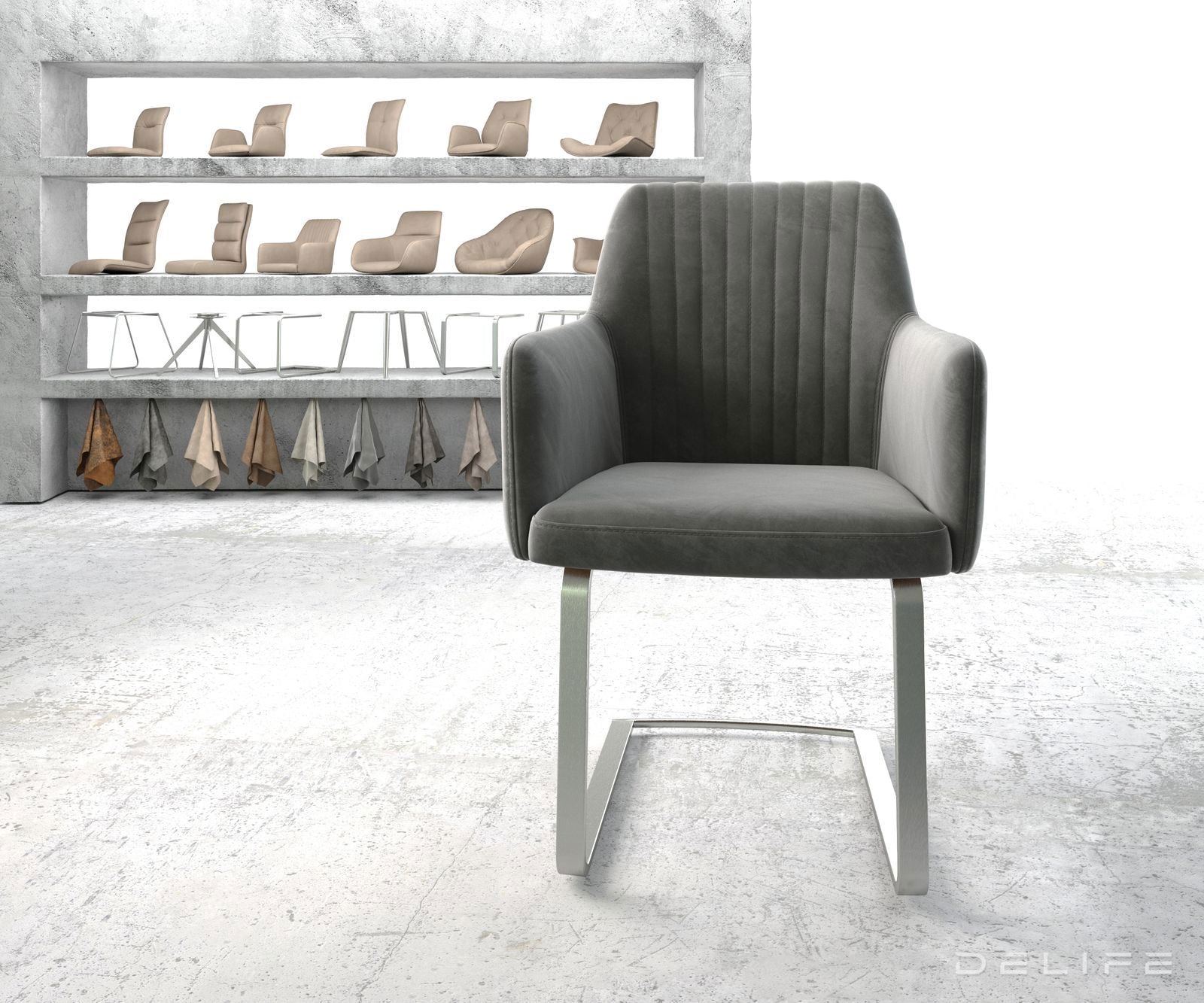 Blagovaonska stolica Greg, Materijal: Baršun