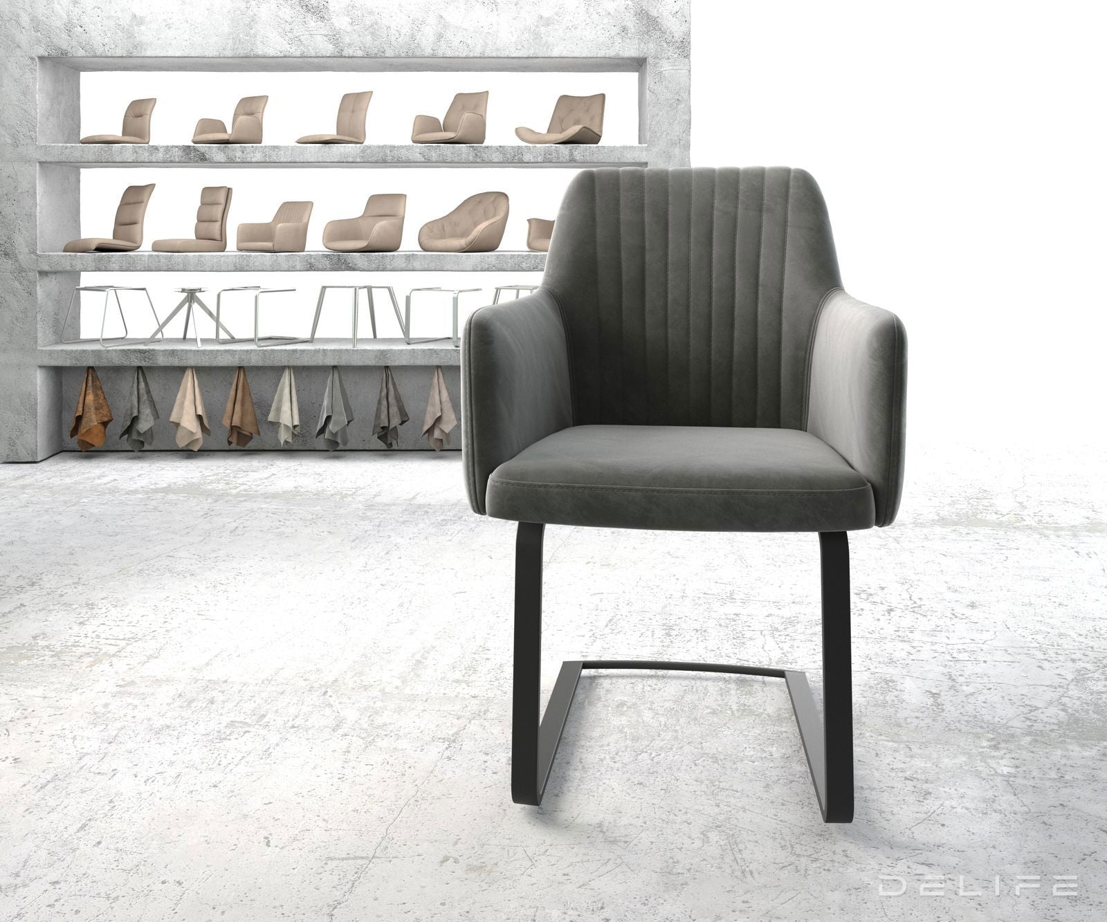 Blagovaonska stolica Greg, Materijal: Baršun