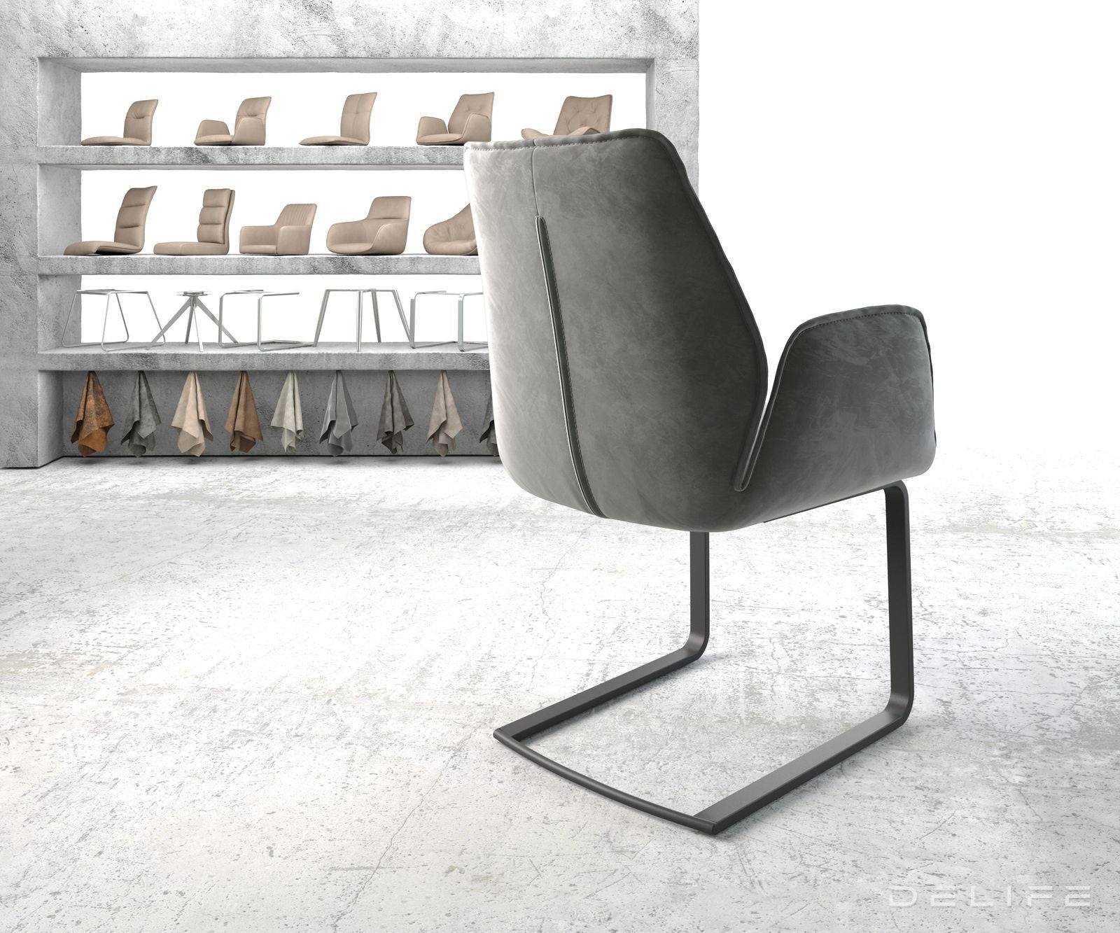 Blagovaonska stolica Zoa, Materijal: Baršun