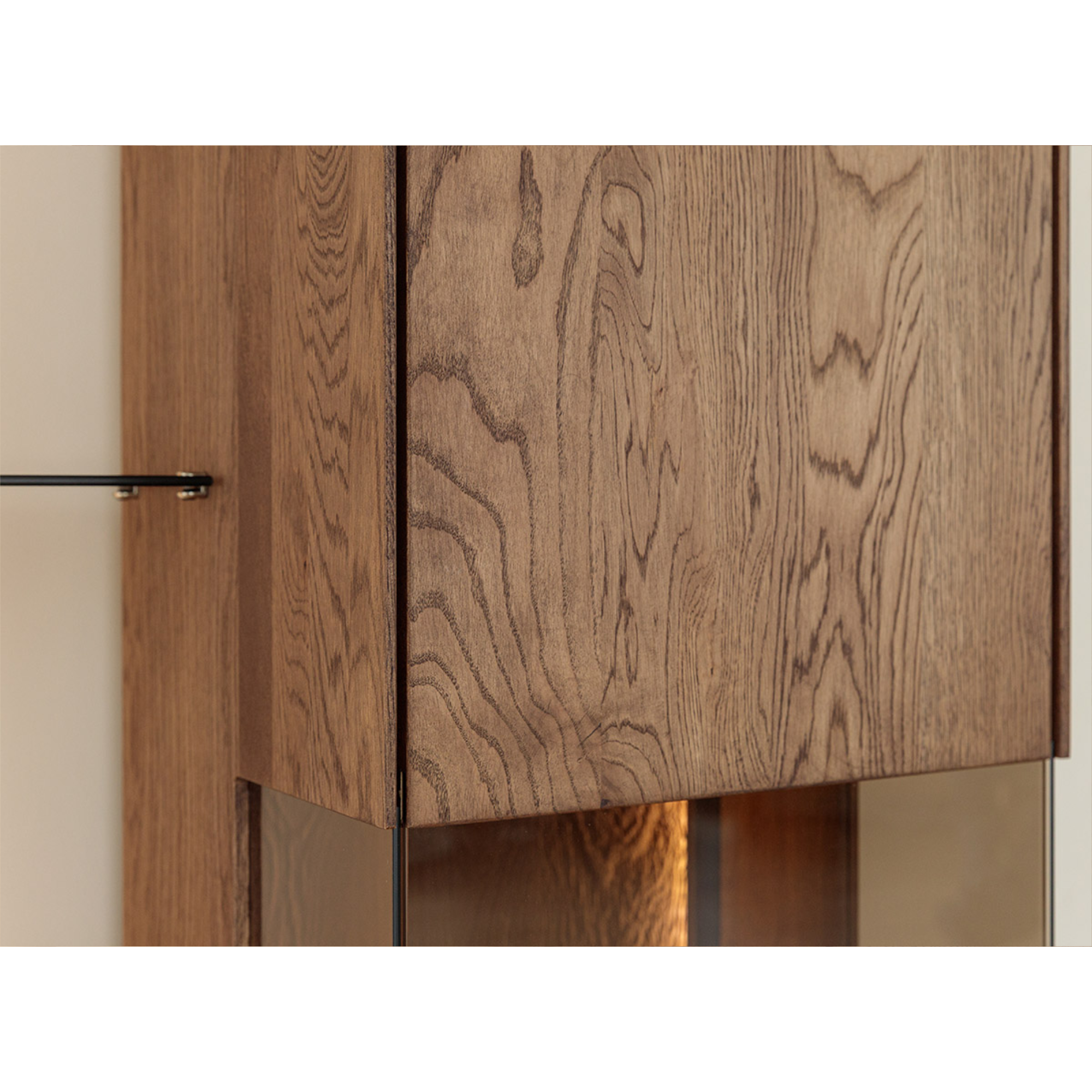 Vitrina Collodi 73x195cm, Materijal: Masivno Drvo Hrast