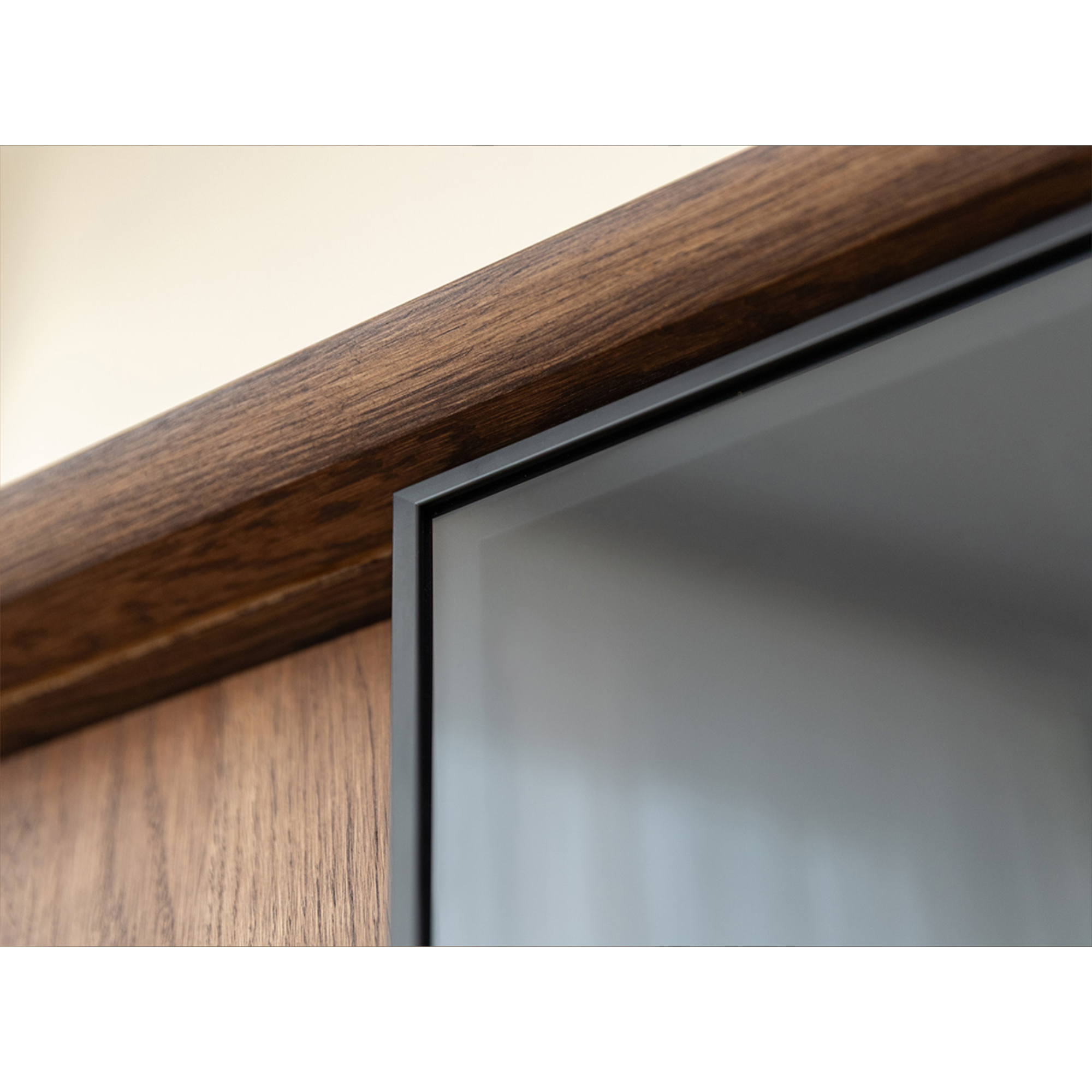 Komoda Modern Loft 101x45cm Sa Staklom, Materijal: Masivno Drvo Hrast