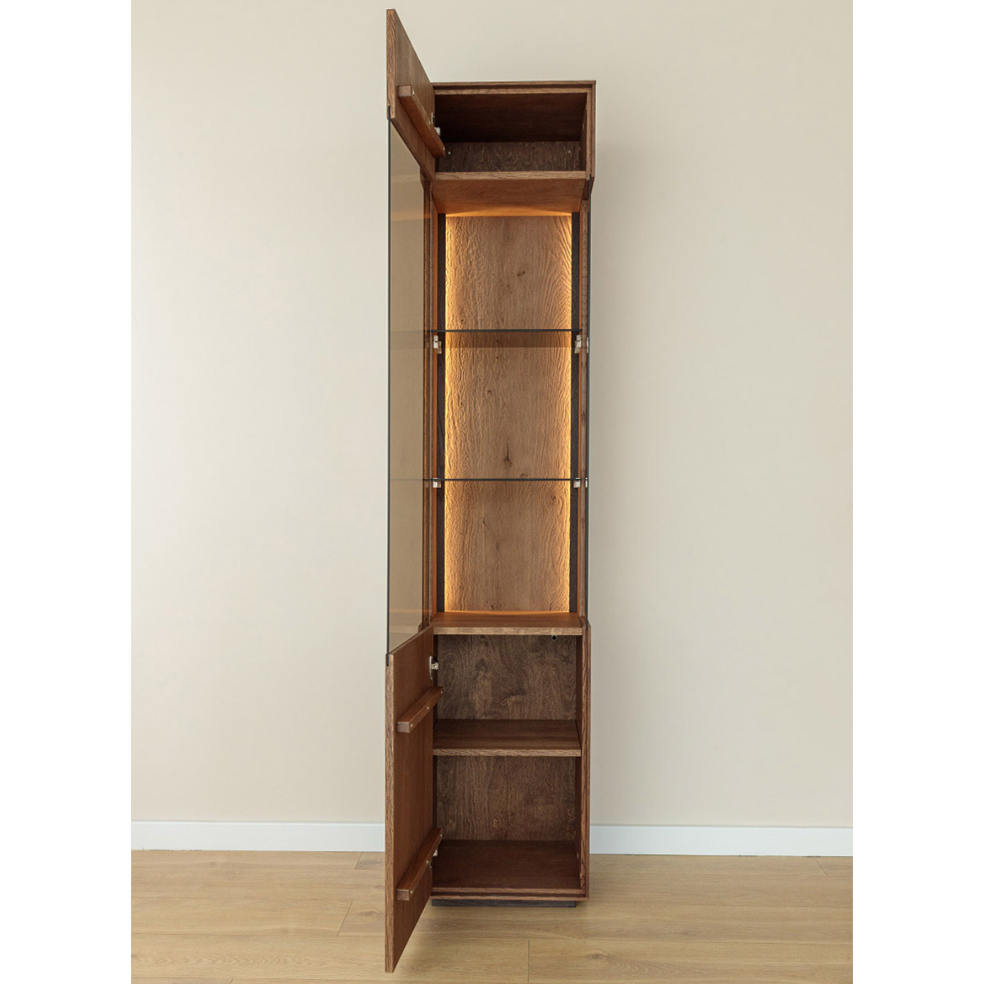 Vitrina Collodi 43x205cm, Materijal: Masivno Drvo Hrast