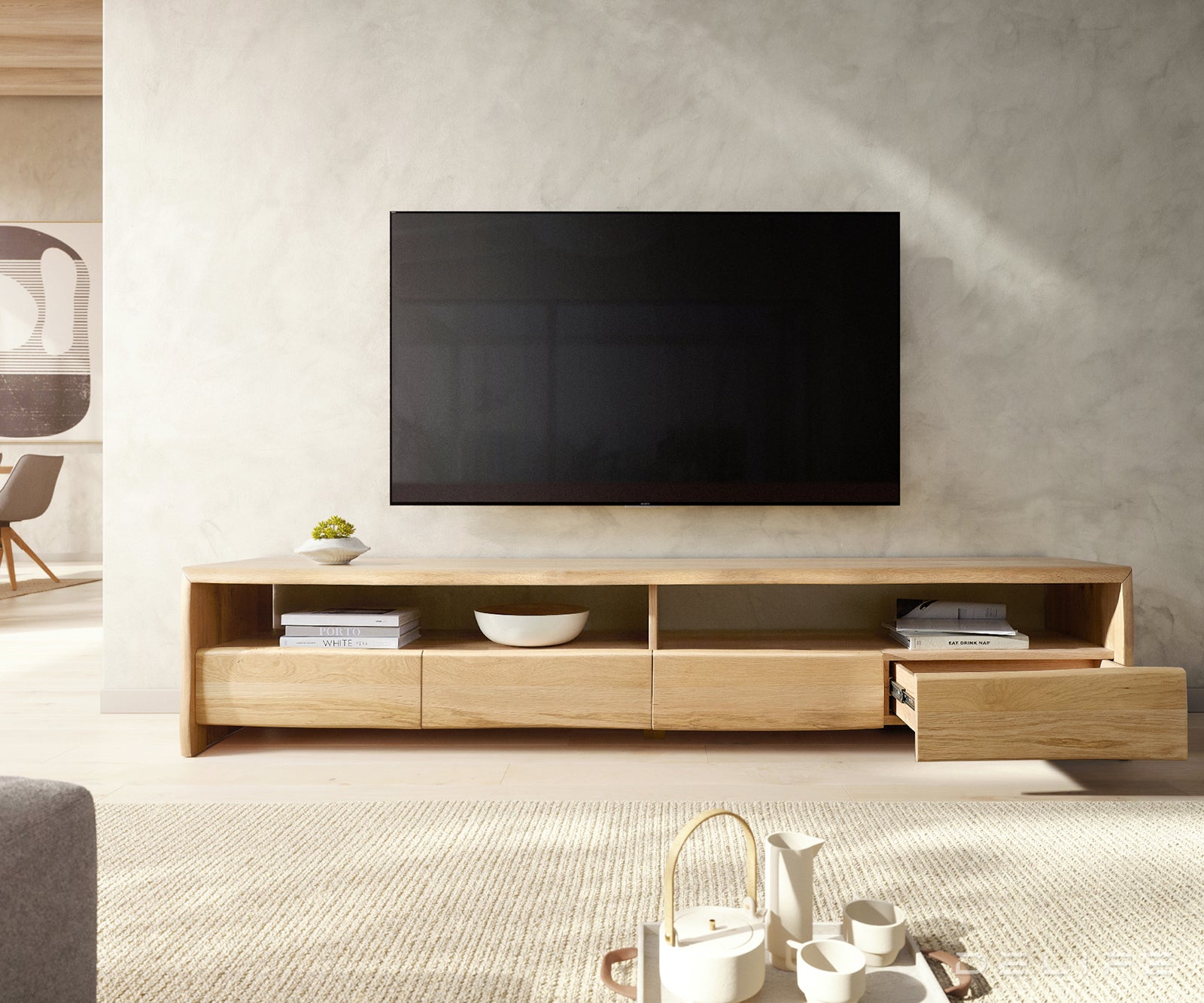 Komoda Live Edge, Materijal: Hrast