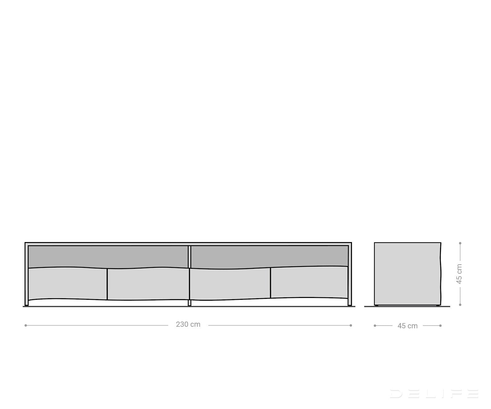 Komoda Live Edge, Materijal: Hrast
