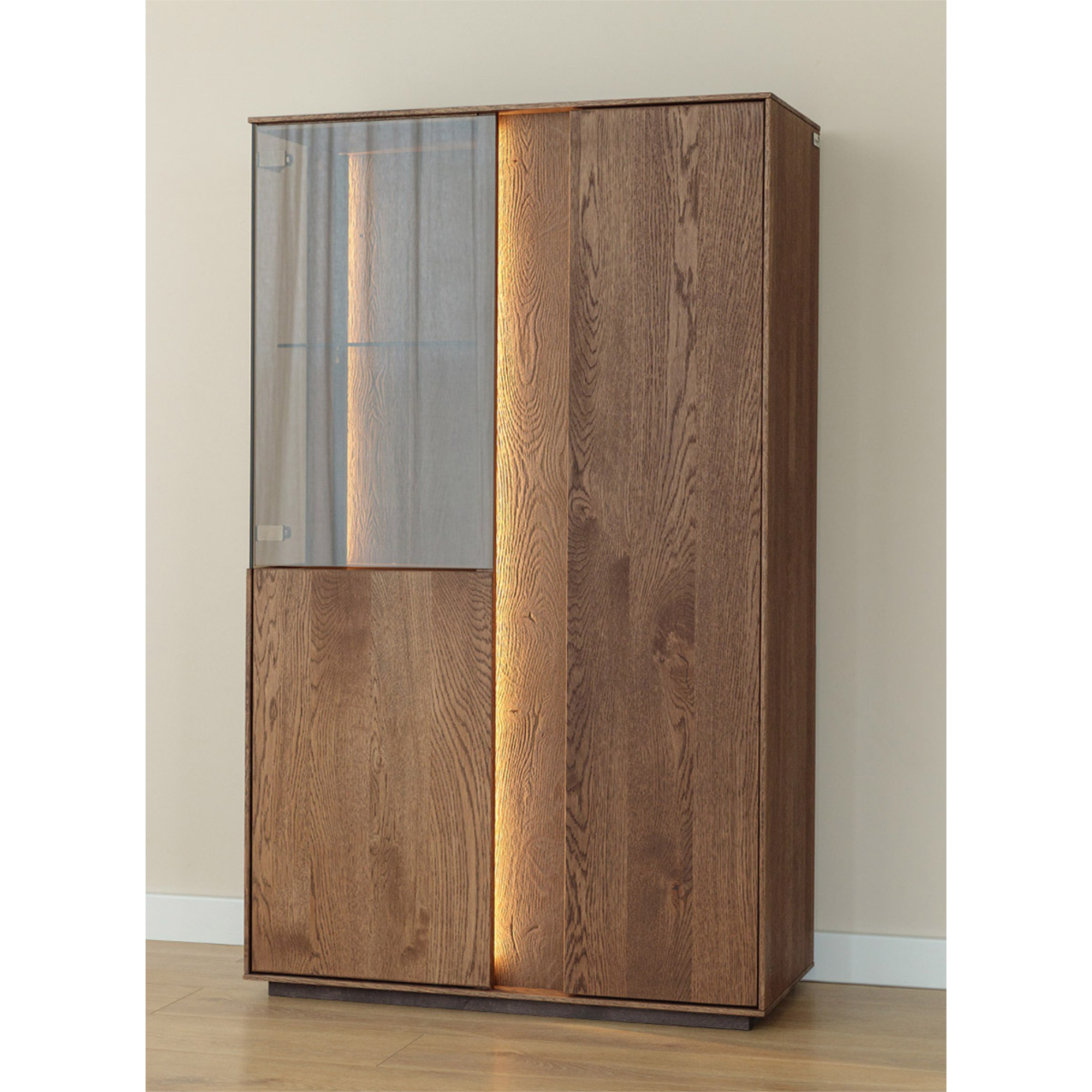 Vitrina Collodi 85x140cm, Materijal: Masivno Drvo Hrast