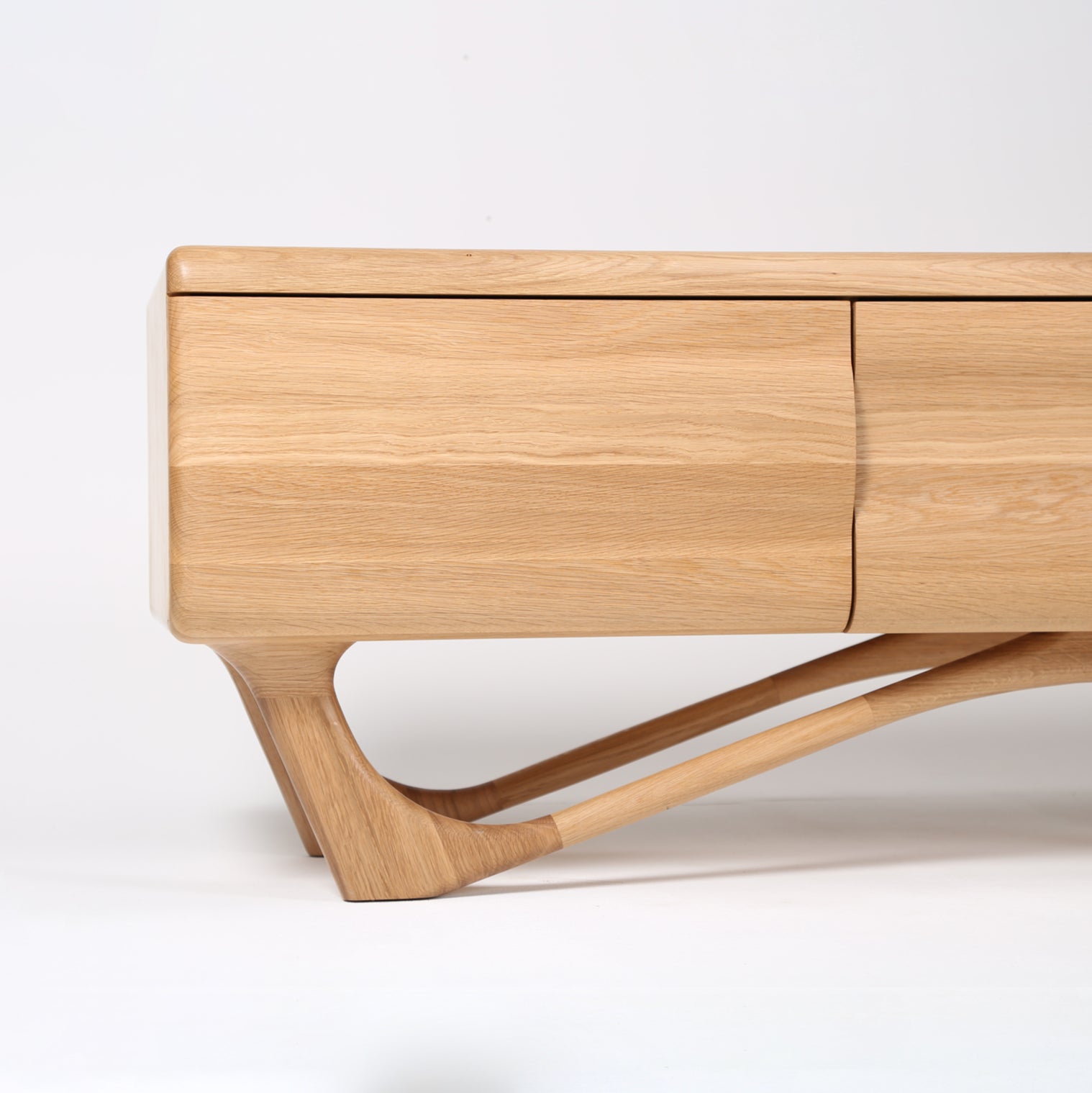 Tv Komoda Antoni 160x45cm, Materijal: Puno drvo Hrast