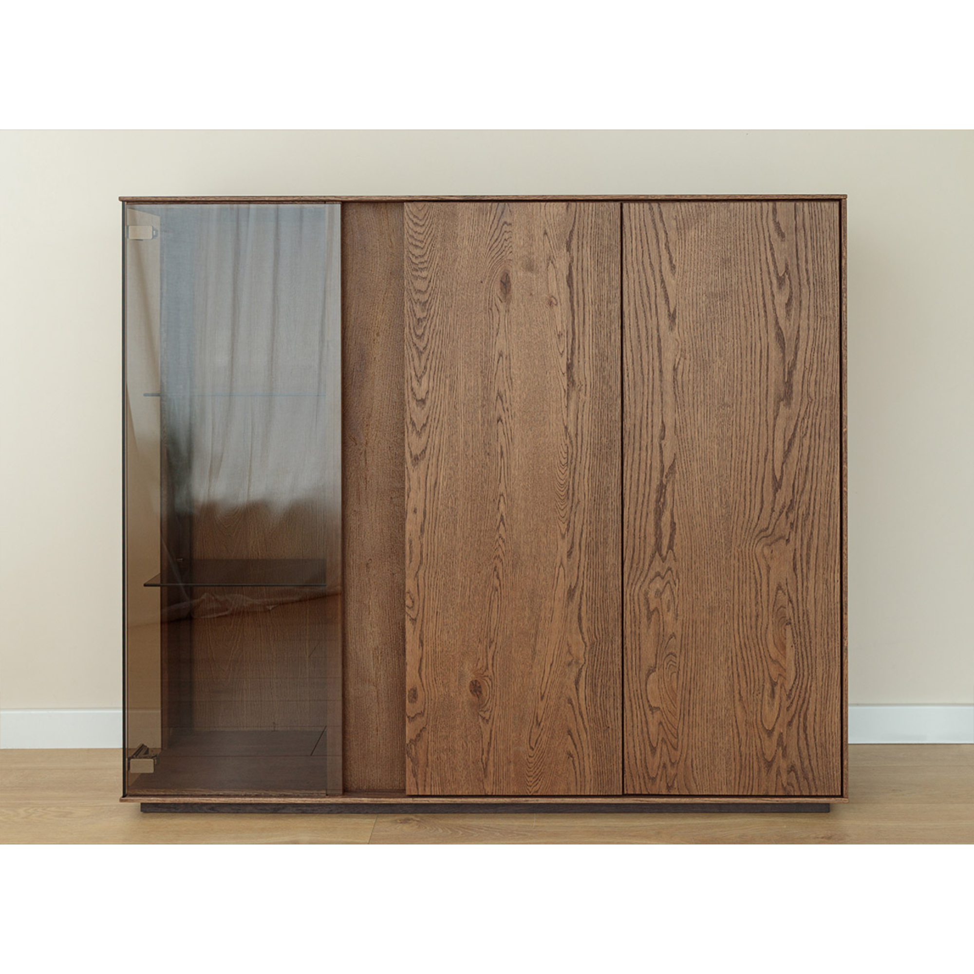 Vitrina Collodi 135x115cm, Materijal: Masivno Drvo Hrast