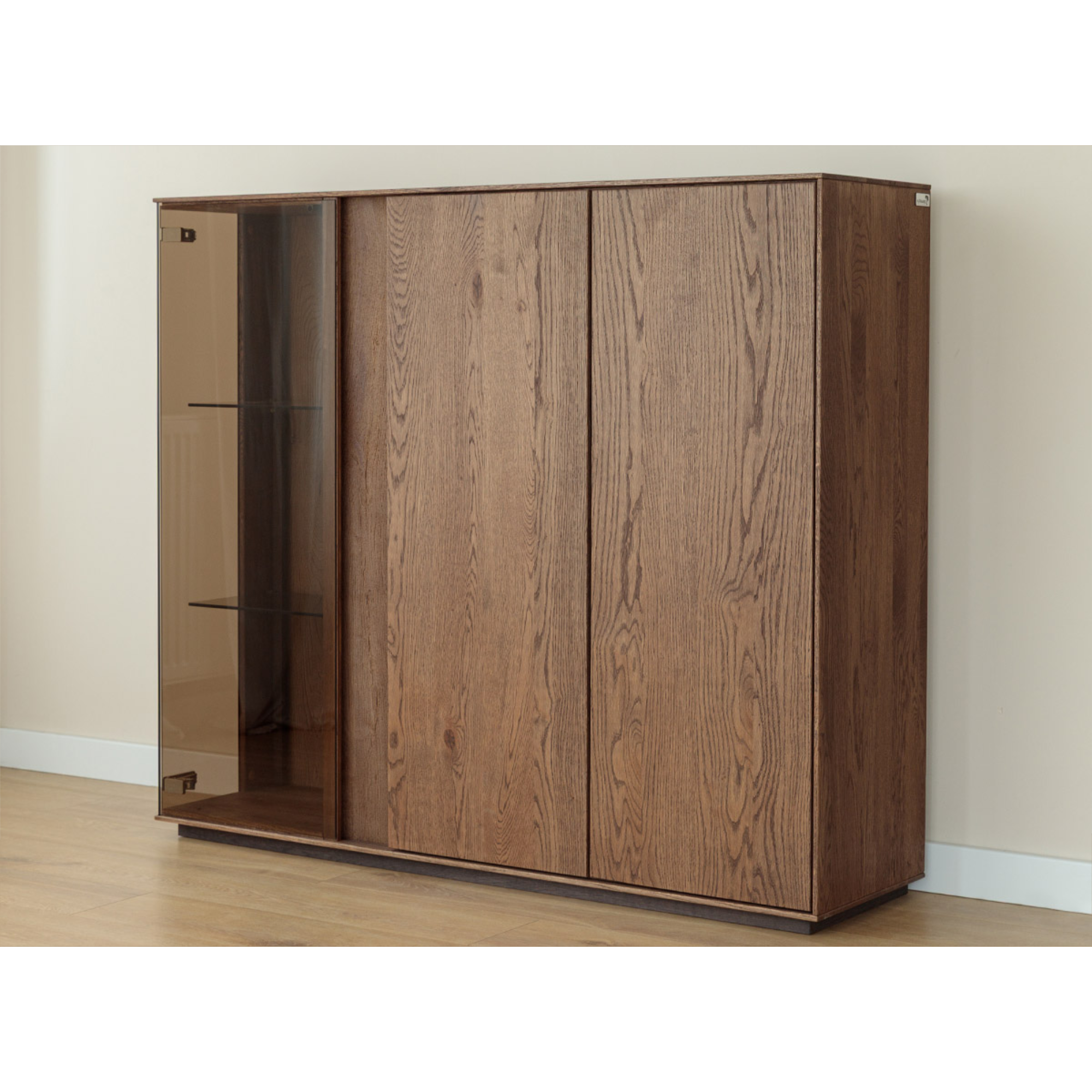 Vitrina Collodi 135x115cm, Materijal: Masivno Drvo Hrast