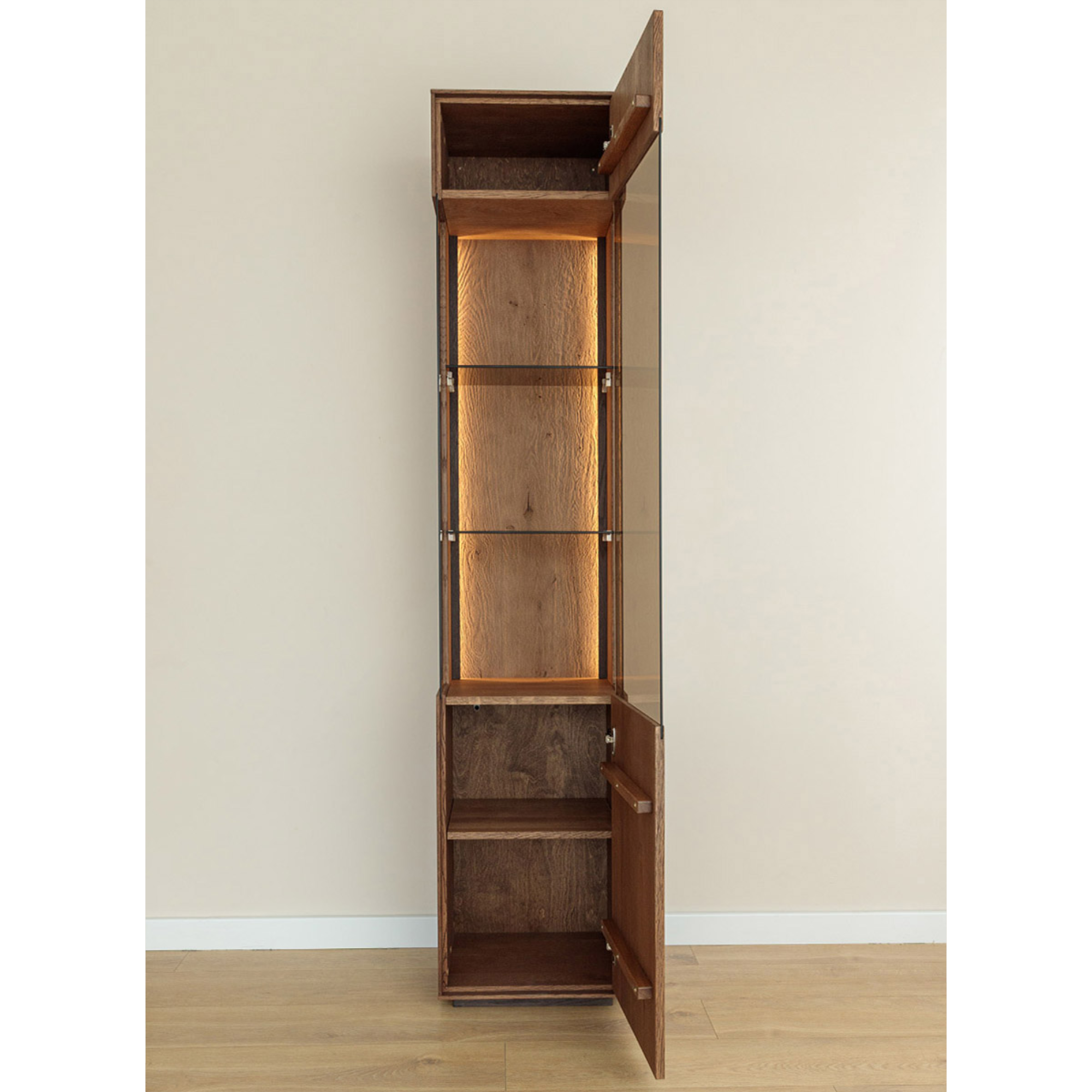 Vitrina Collodi 43x205cm, Materijal: Masivno Drvo Hrast