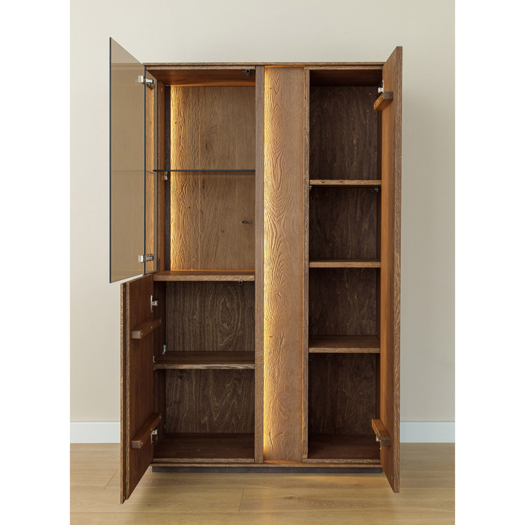 Vitrina Collodi 85x140cm, Materijal: Masivno Drvo Hrast