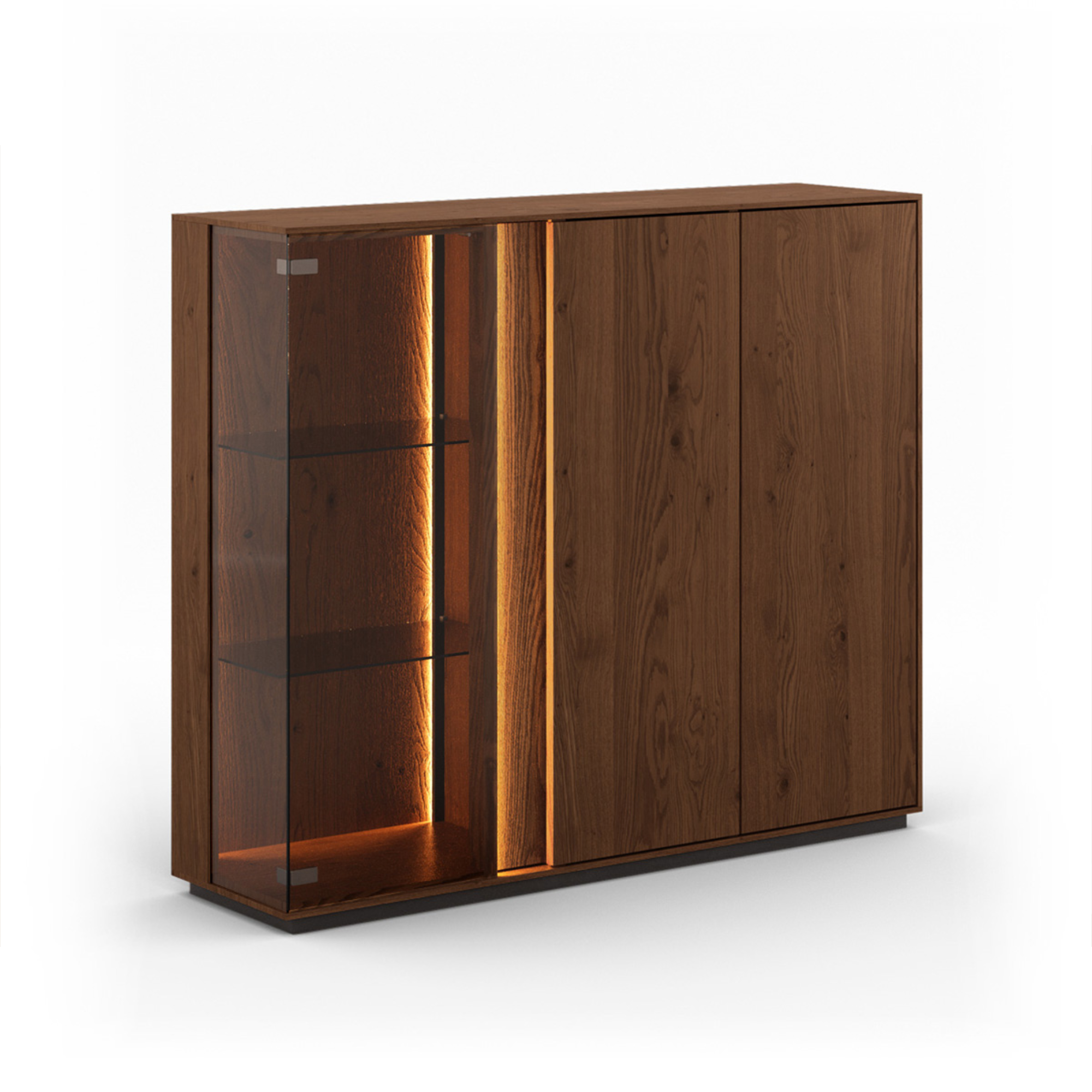 Vitrina Collodi 135x115cm, Materijal: Masivno Drvo Hrast