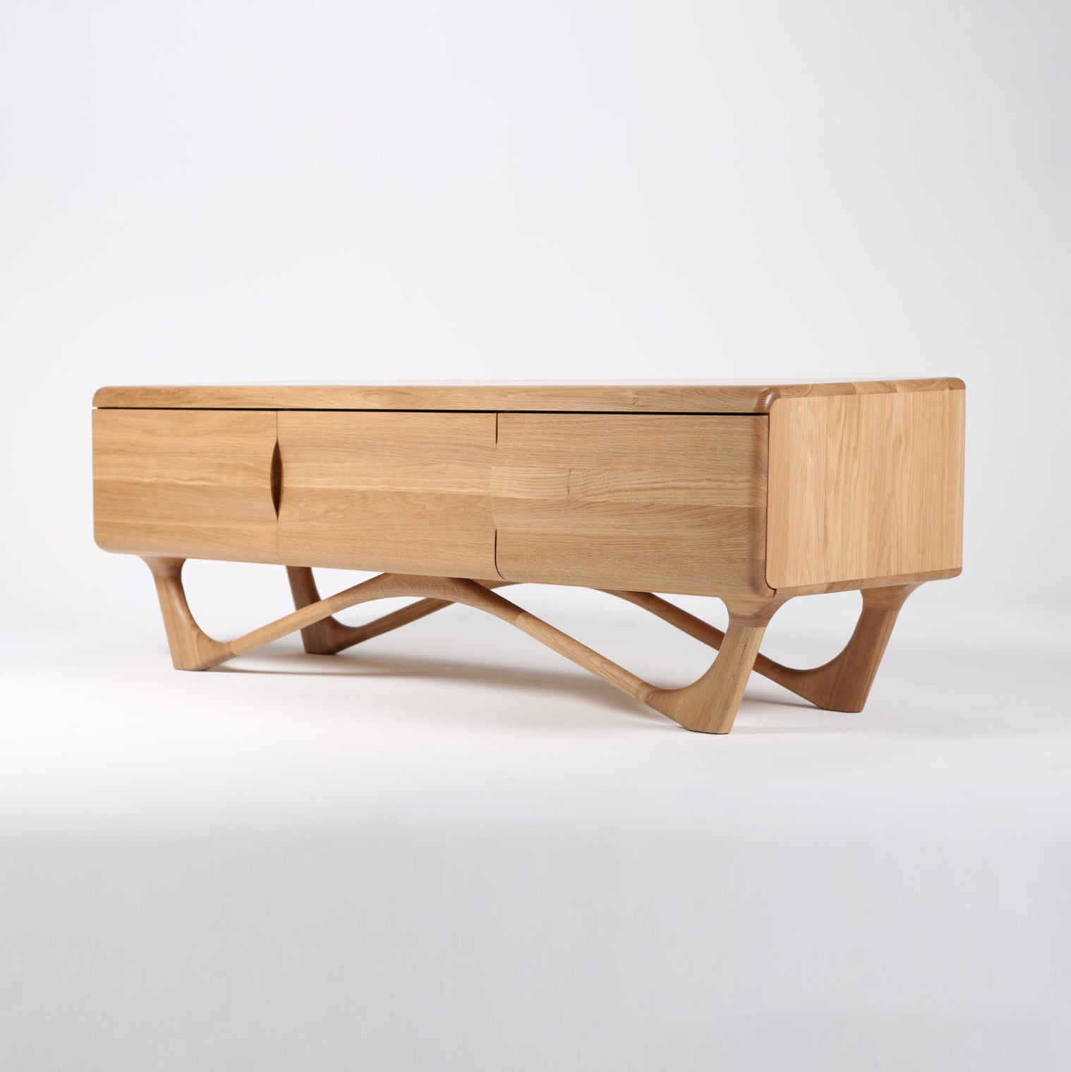Tv Komoda Antoni 160x45cm, Materijal: Puno drvo Hrast