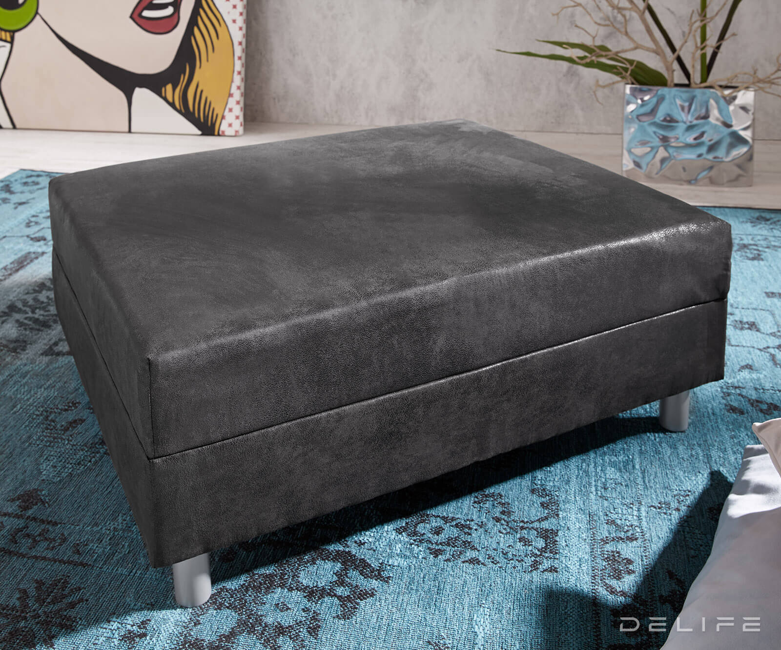 Tabure Clovis 98x83x40cm, Materijal: Mikrovelur