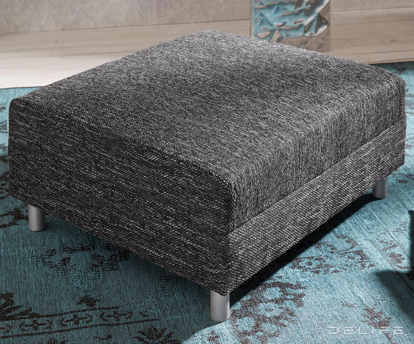 Tabure Clovis 98x83x40cm, Materijal: Strukturirana tkanina