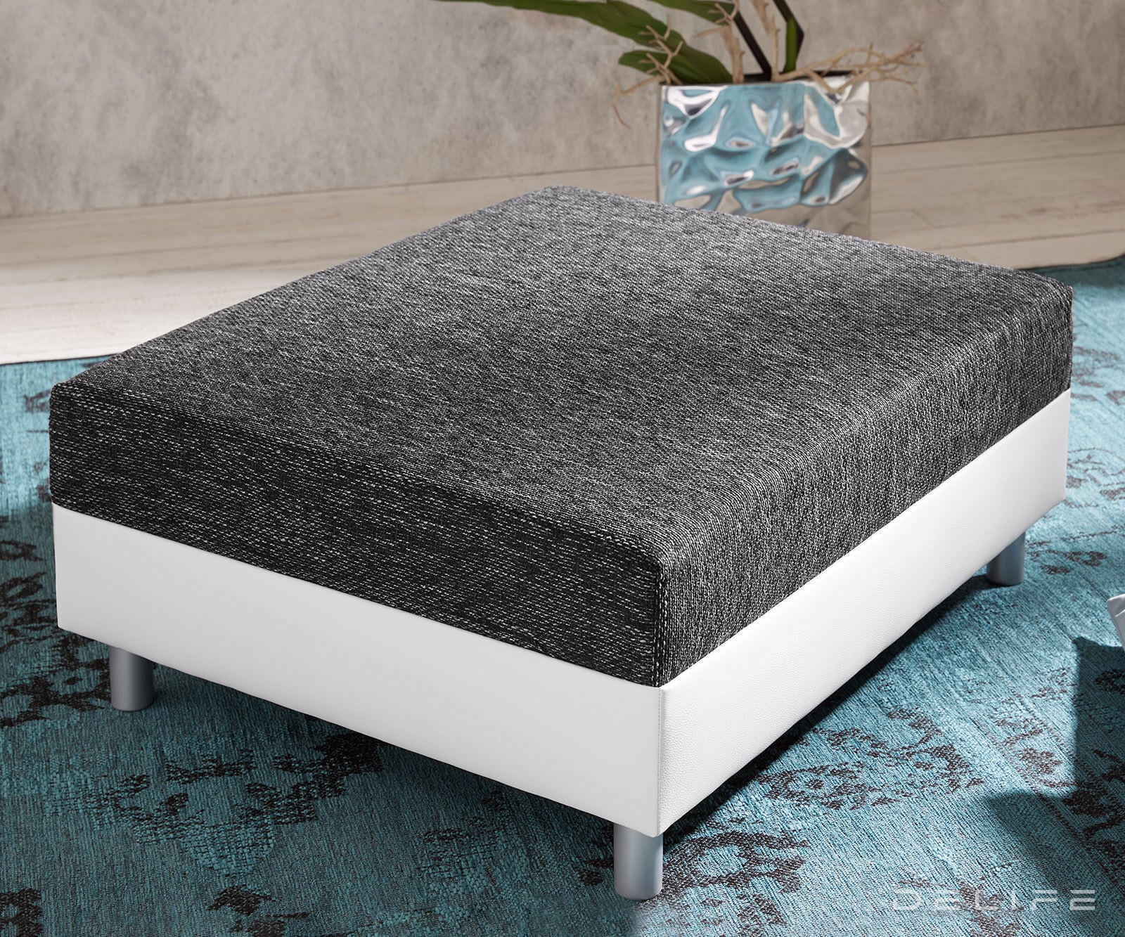 Tabure Clovis 98x83x40cm, Materijal: Strukturirana tkanina/Umjetna koža