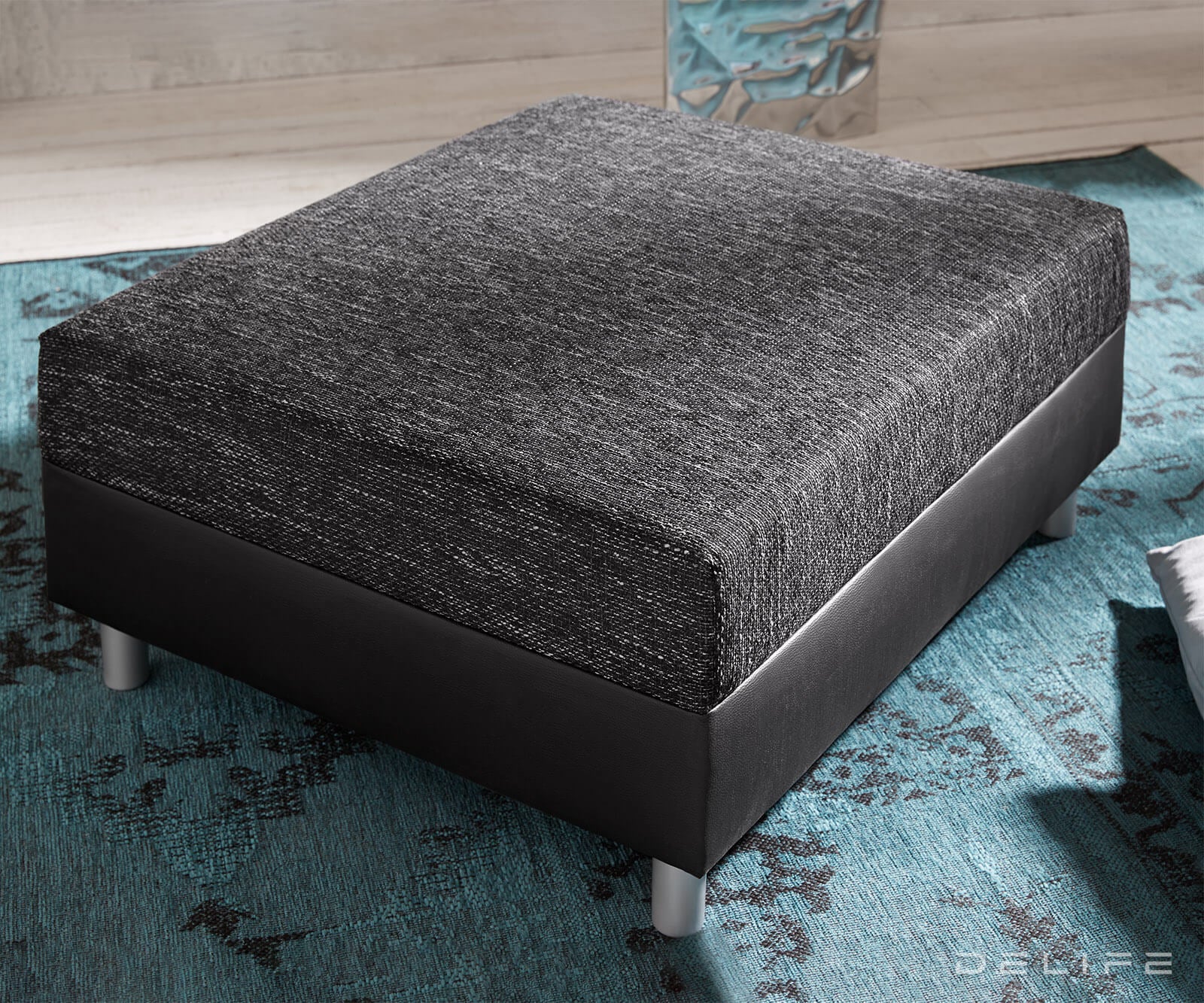 Tabure Clovis 98x83x40cm, Materijal: Strukturirana tkanina/Umjetna koža