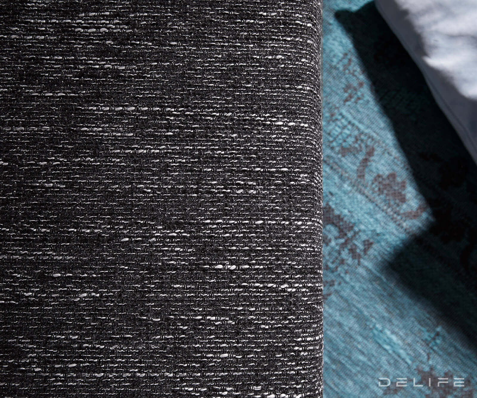 Tabure Clovis 98x83x40cm, Materijal: Strukturirana tkanina/Umjetna koža