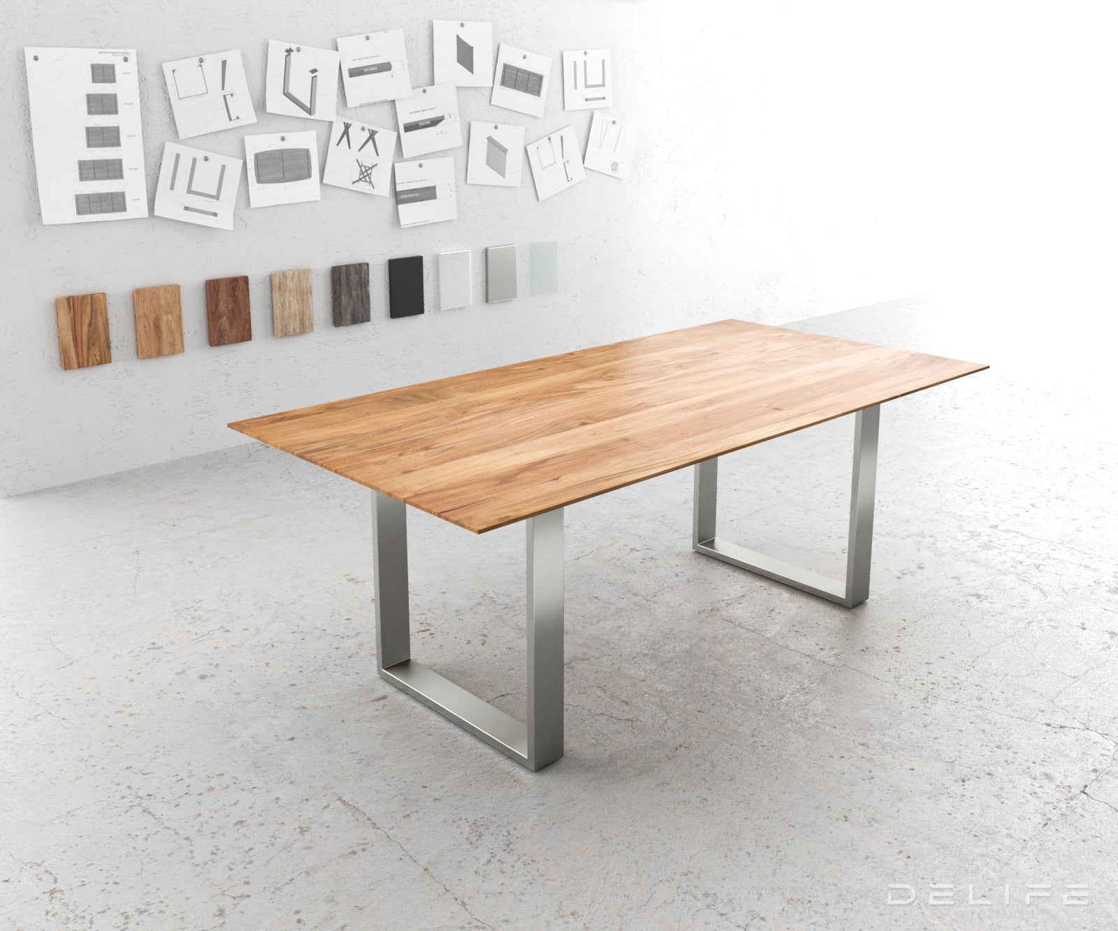 Blagovaonski stol Edge 2, Materijal: Bagrem