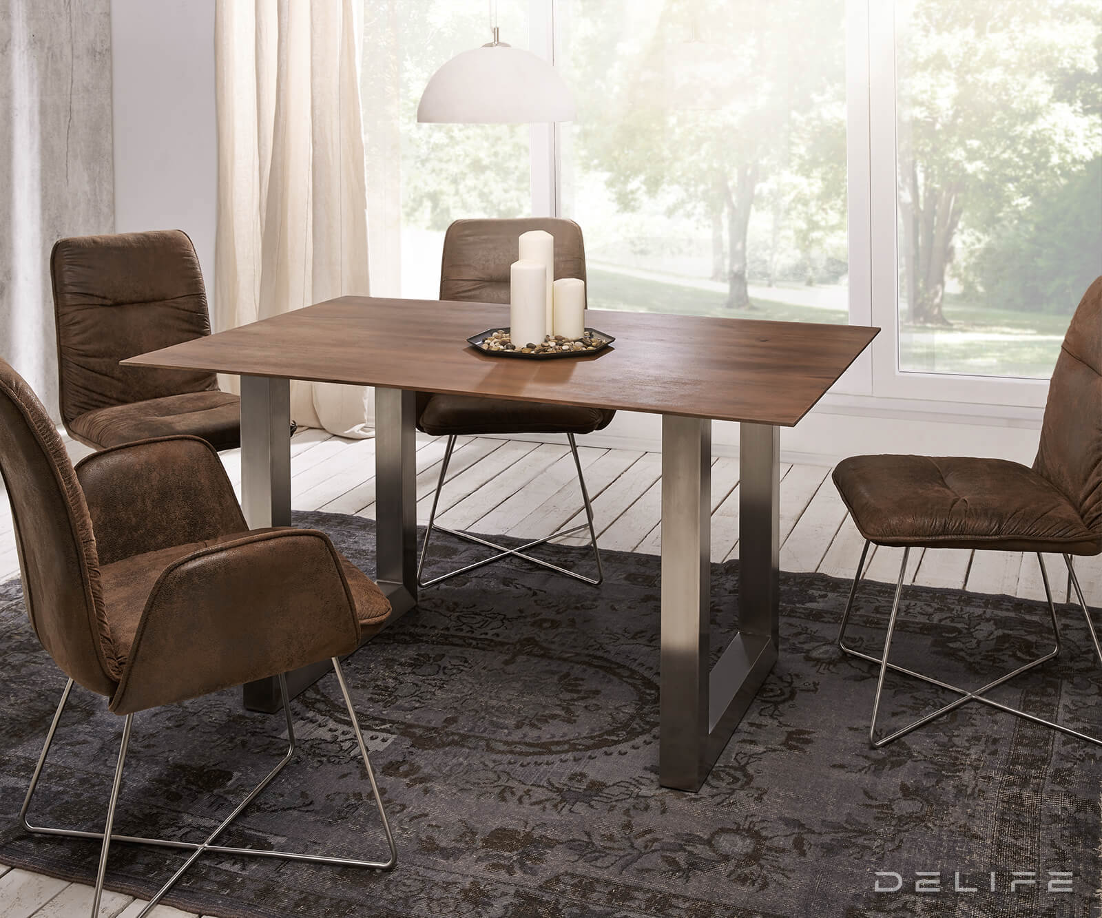 Blagovaonski stol Edge 2, Materijal: Bagrem