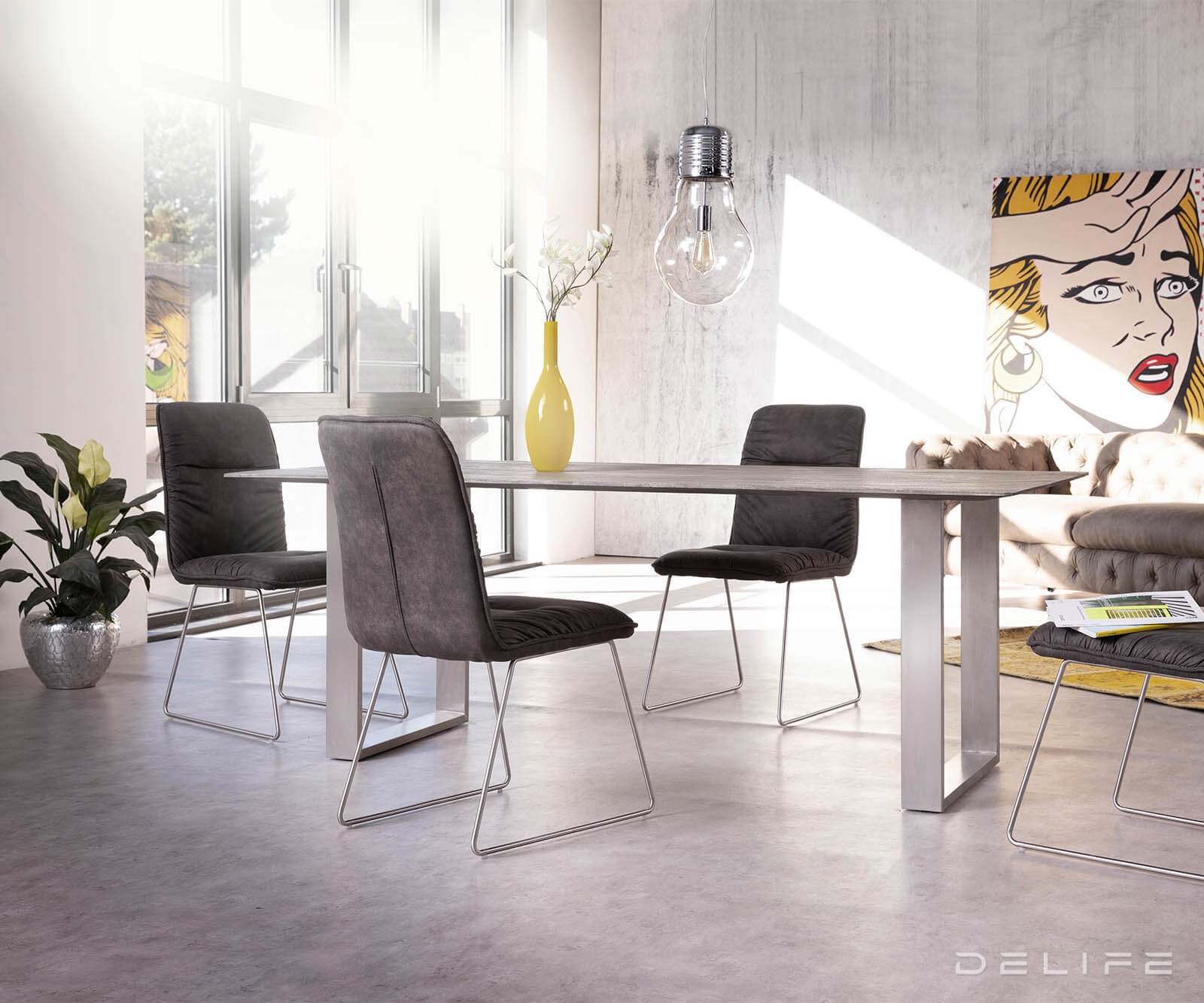 Blagovaonski stol Edge 2, Materijal: Bagrem