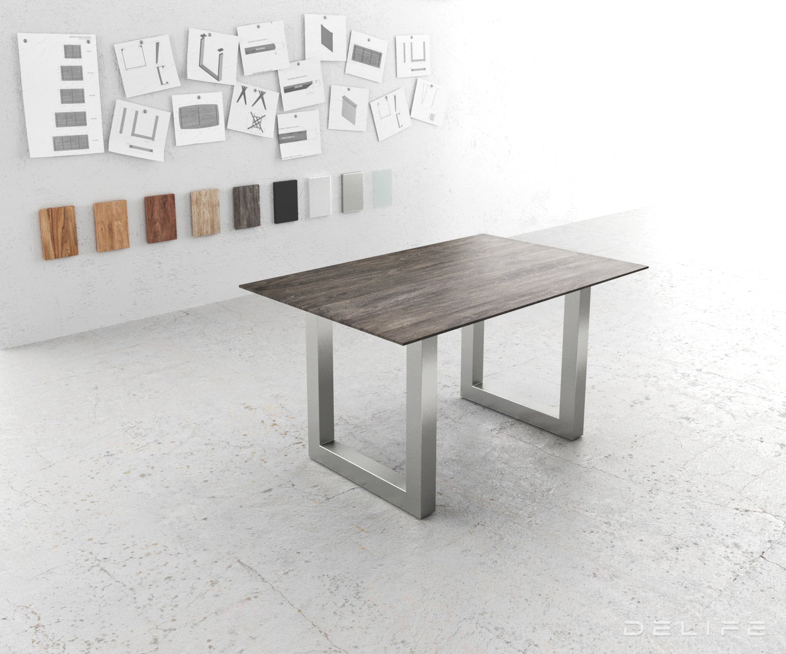 Blagovaonski stol Edge 2, Materijal: Bagrem