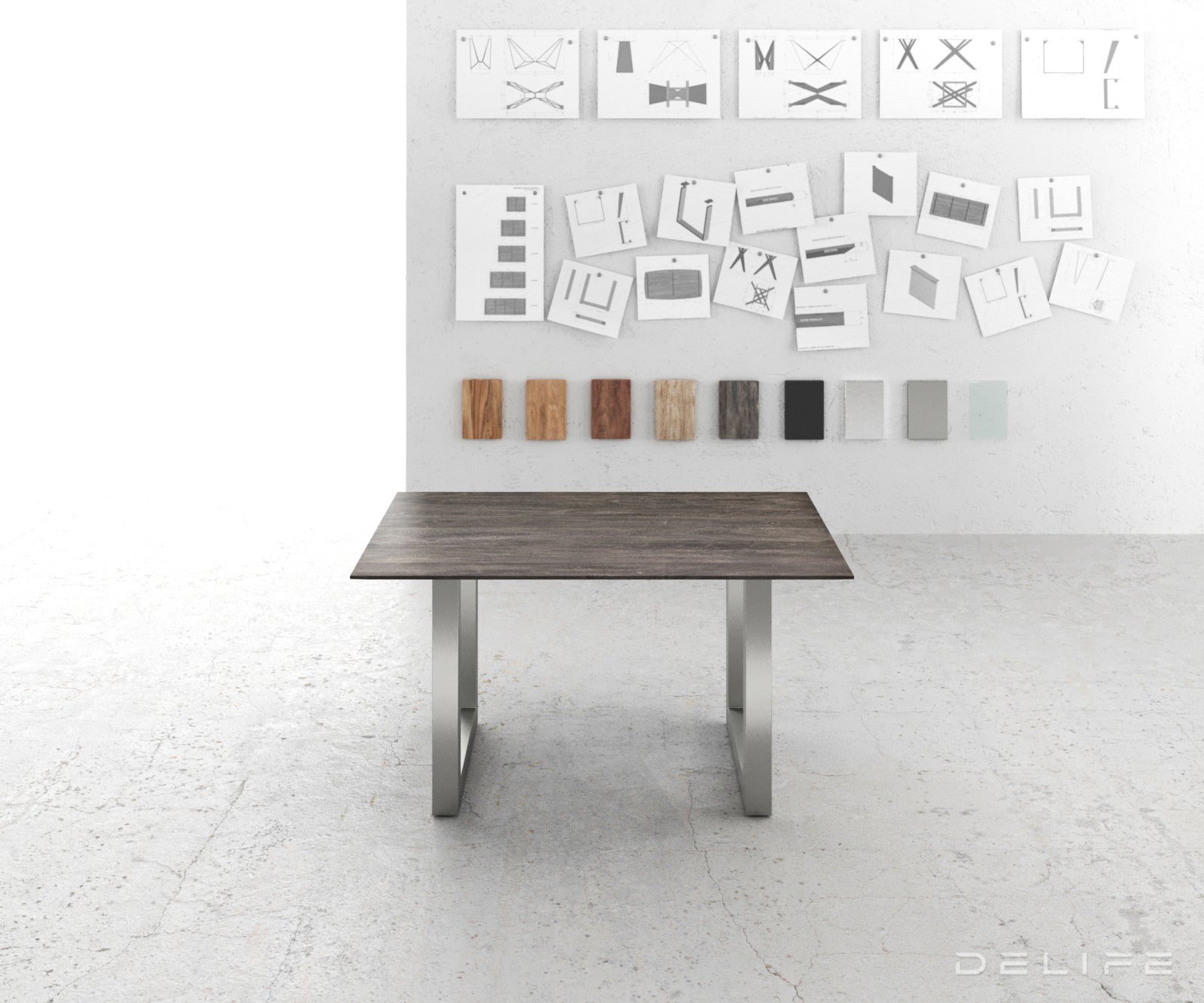 Blagovaonski stol Edge 2, Materijal: Bagrem