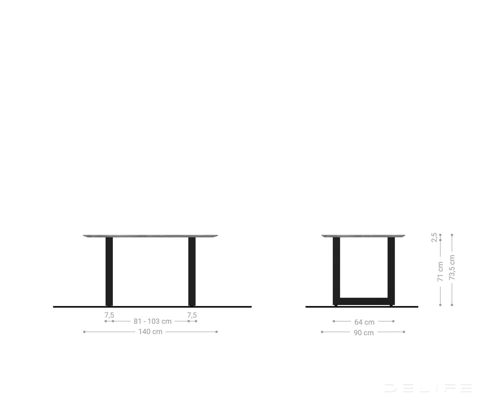 Blagovaonski stol Edge 2, Materijal: Bagrem