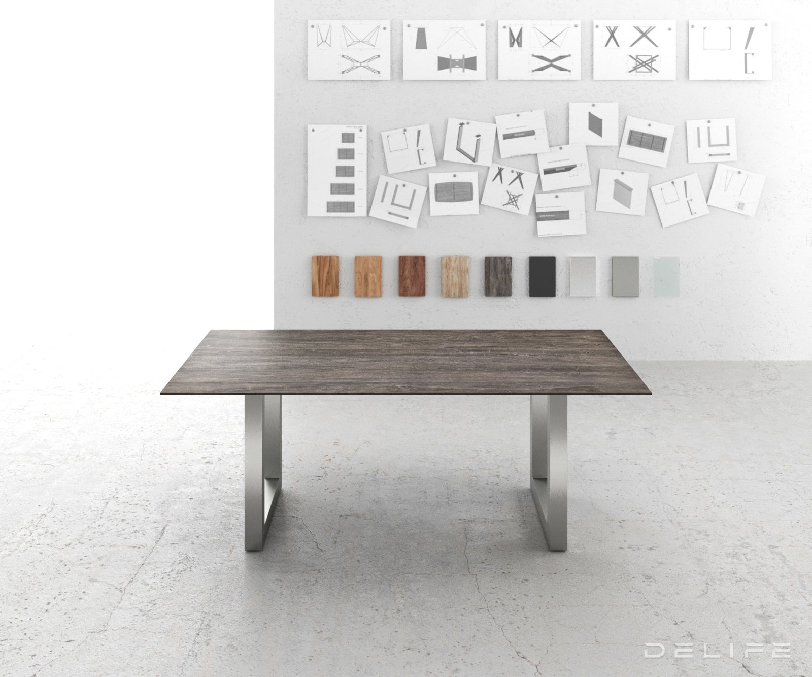 Blagovaonski stol Edge 2, Materijal: Bagrem