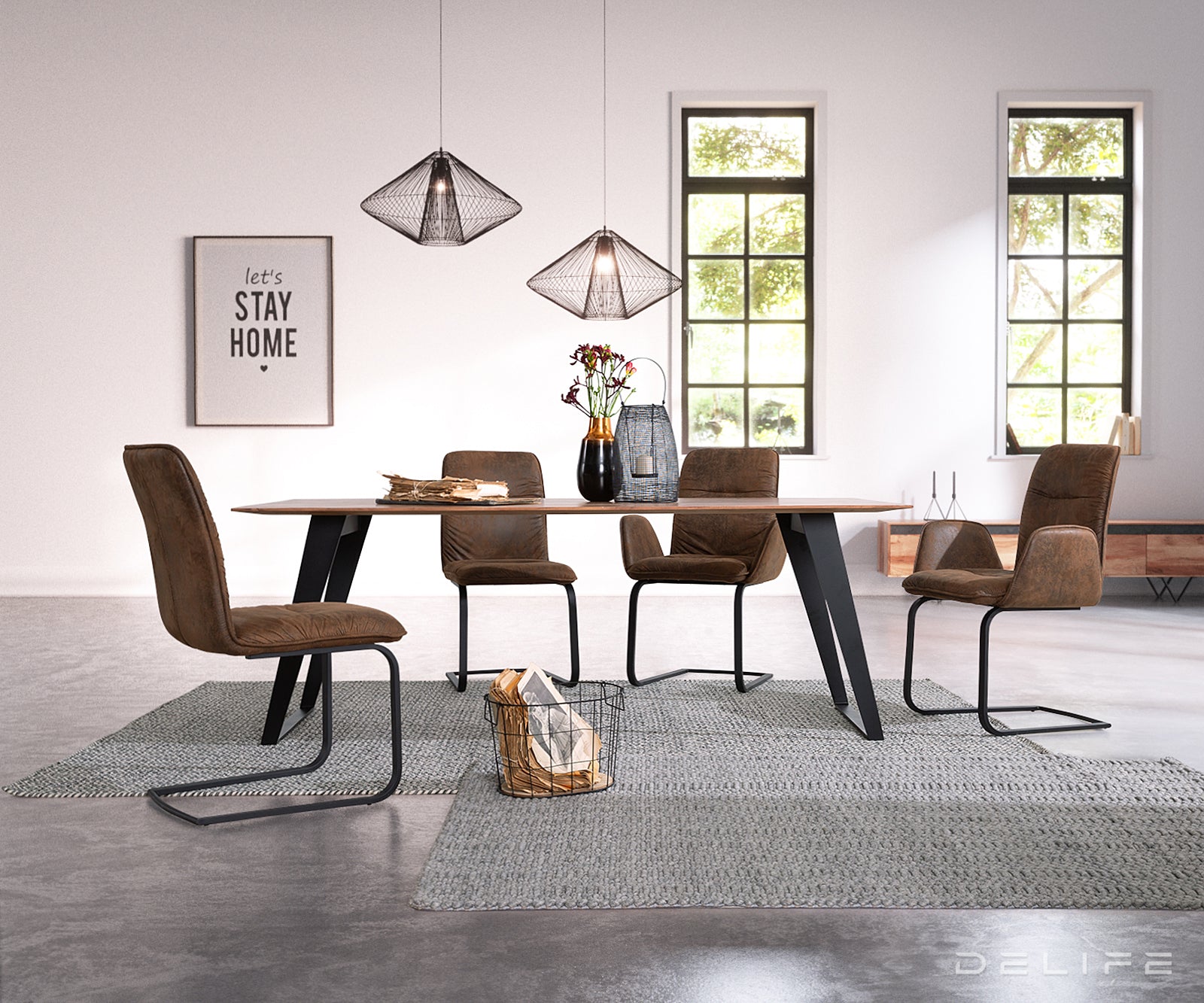 Blagovaonski stol Edge 2, Materijal: Bagrem