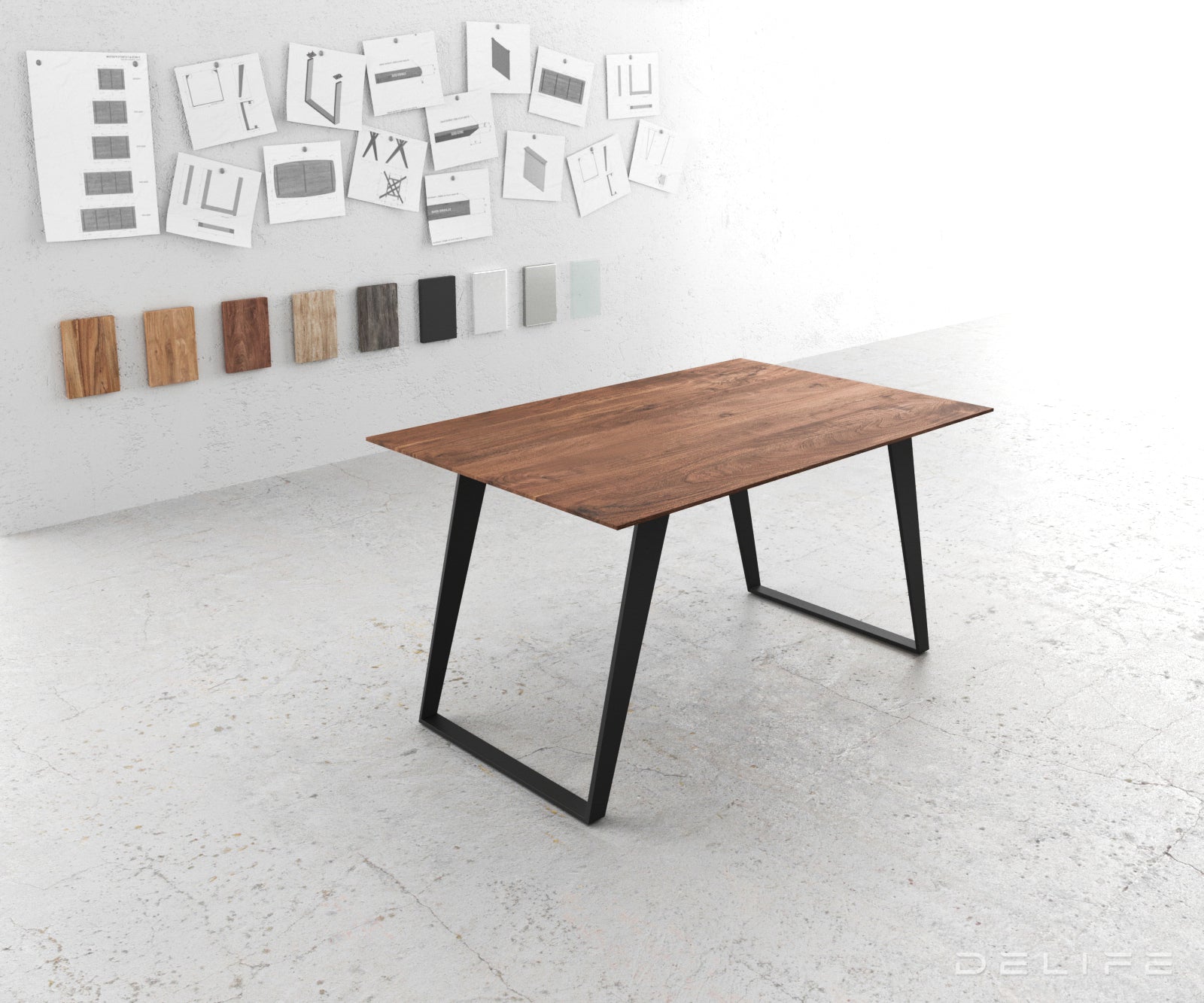 Blagovaonski stol Edge 2, Materijal: Bagrem