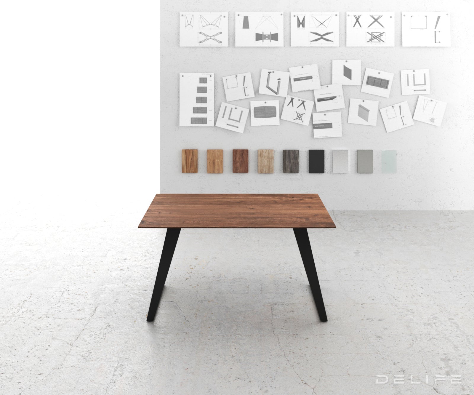 Blagovaonski stol Edge 2, Materijal: Bagrem